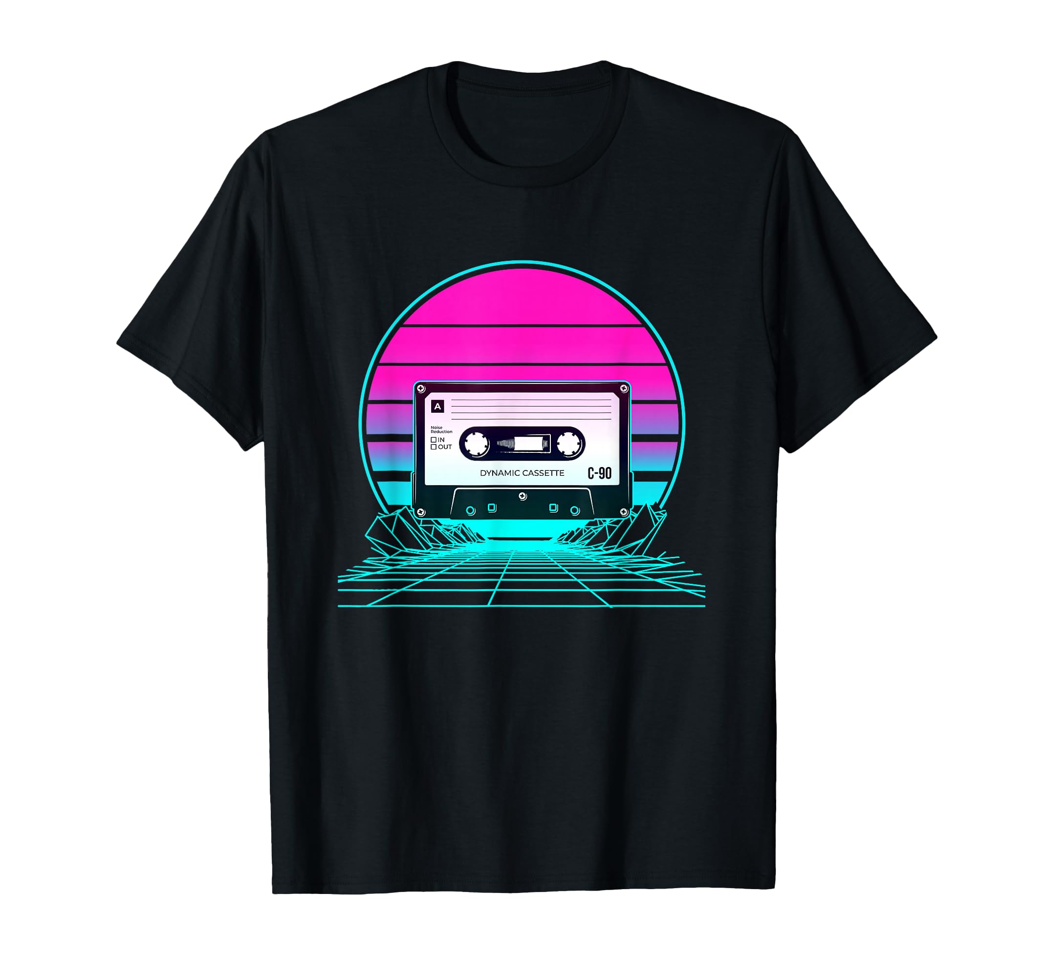 Sunset Cassette Tape T-Shirt - Custom Art Print Men Women - T-Shirt, Sweatshirt, Hoodie