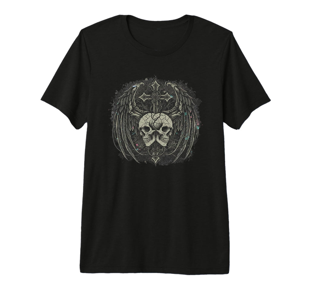 Y2K Grunge Goth Aesthetic Skull Gothic Tri T-Shirt - Graphic Print Unisex - T-Shirt, Sweatshirt, Hoodie