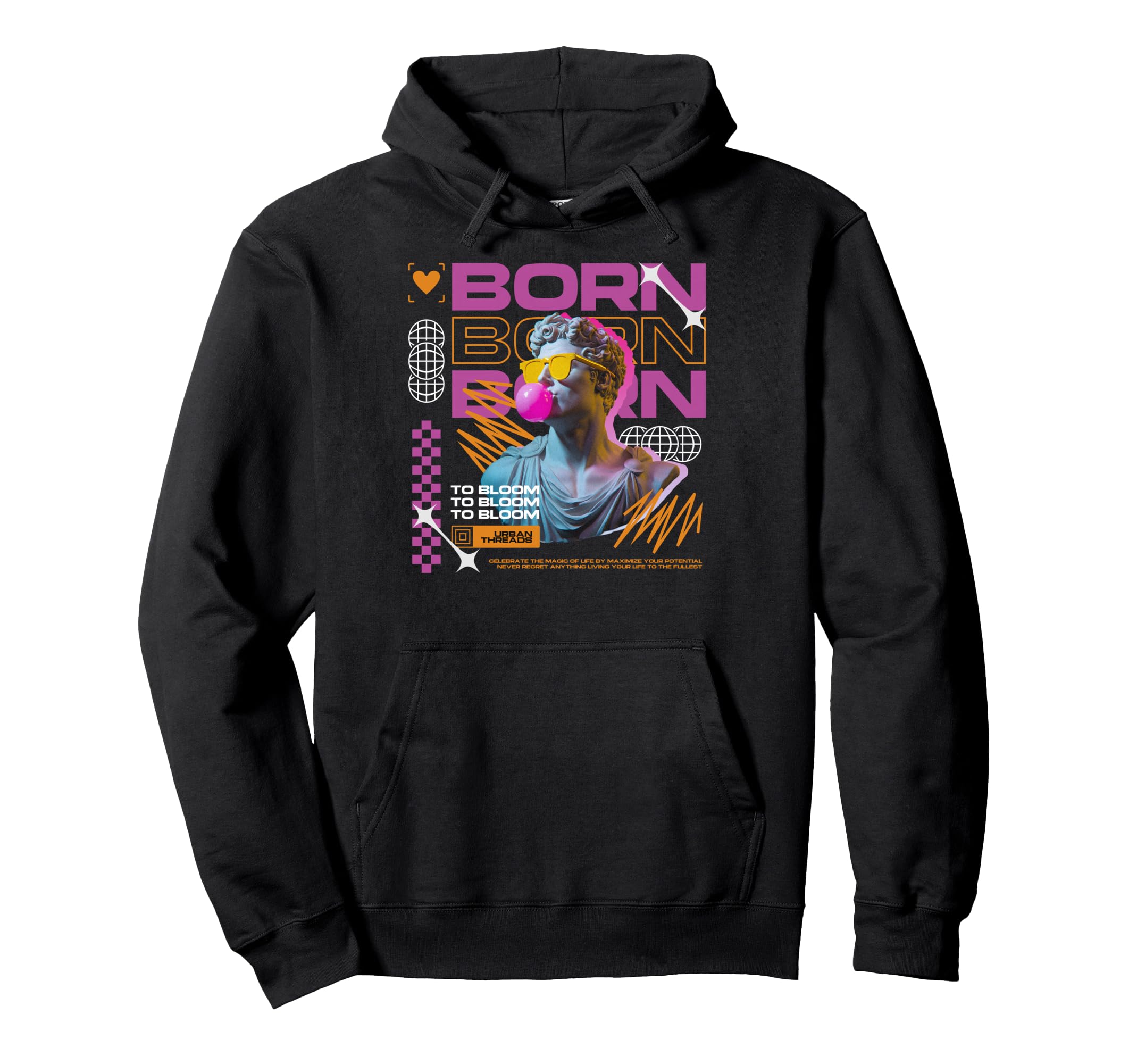 Y2K Bloom Bold Urban Graffiti Aesthetic Hoodie - Novelty Apparel Unisex - T-Shirt, Sweatshirt, Hoodie