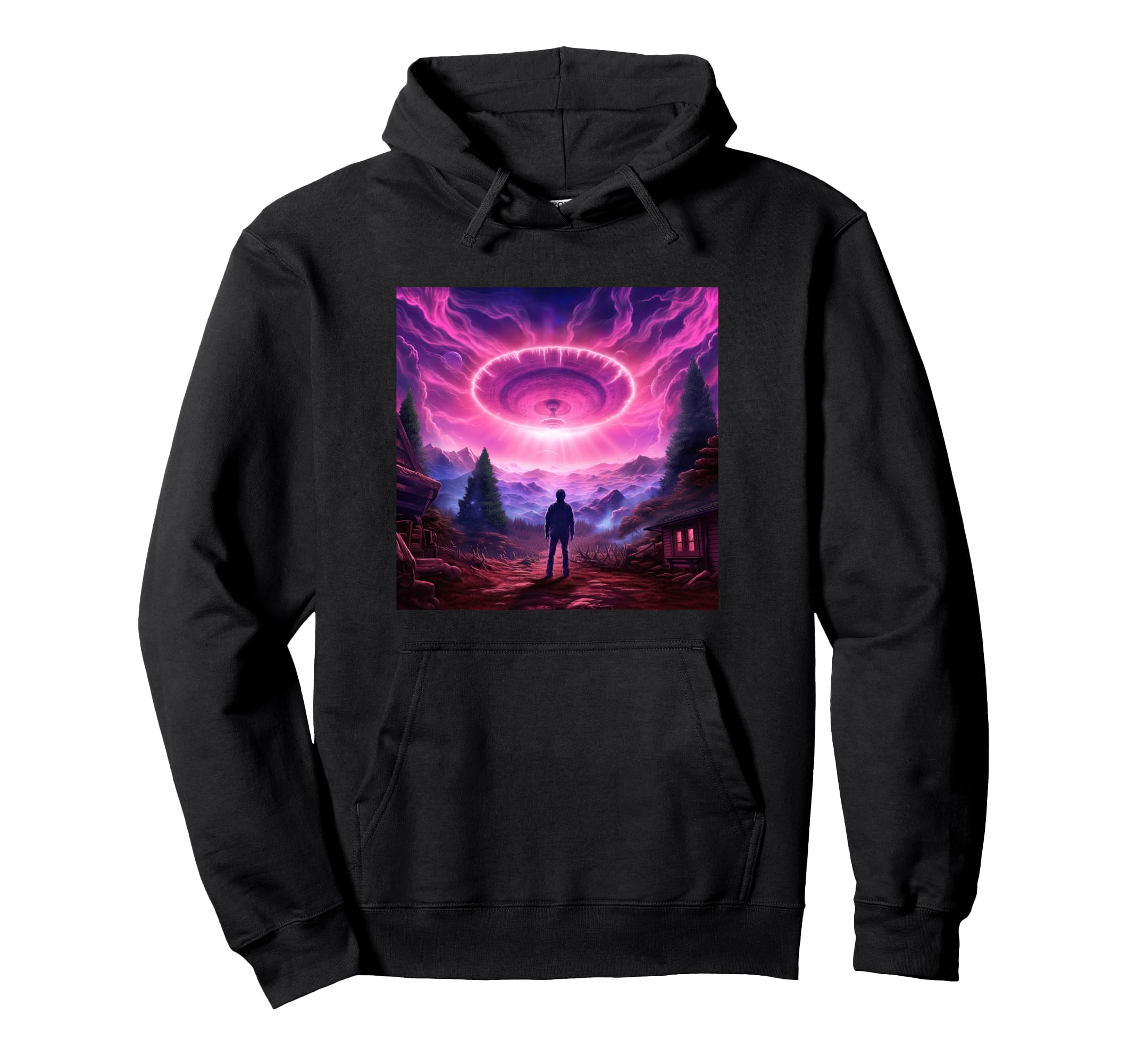 Alien Abduction Alien Vaporwave Ufo Hoodie - Unique Graphic for Adults - T-Shirt, Sweatshirt, Hoodie