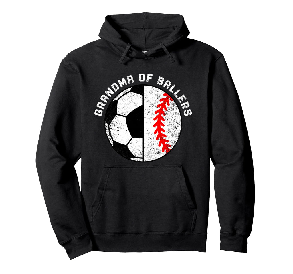 Grandma Ballers Funny Soccer Baseball Hoodie - Custom Art Print for Adults - T-Shirt, Sweatshirt, Hoodie