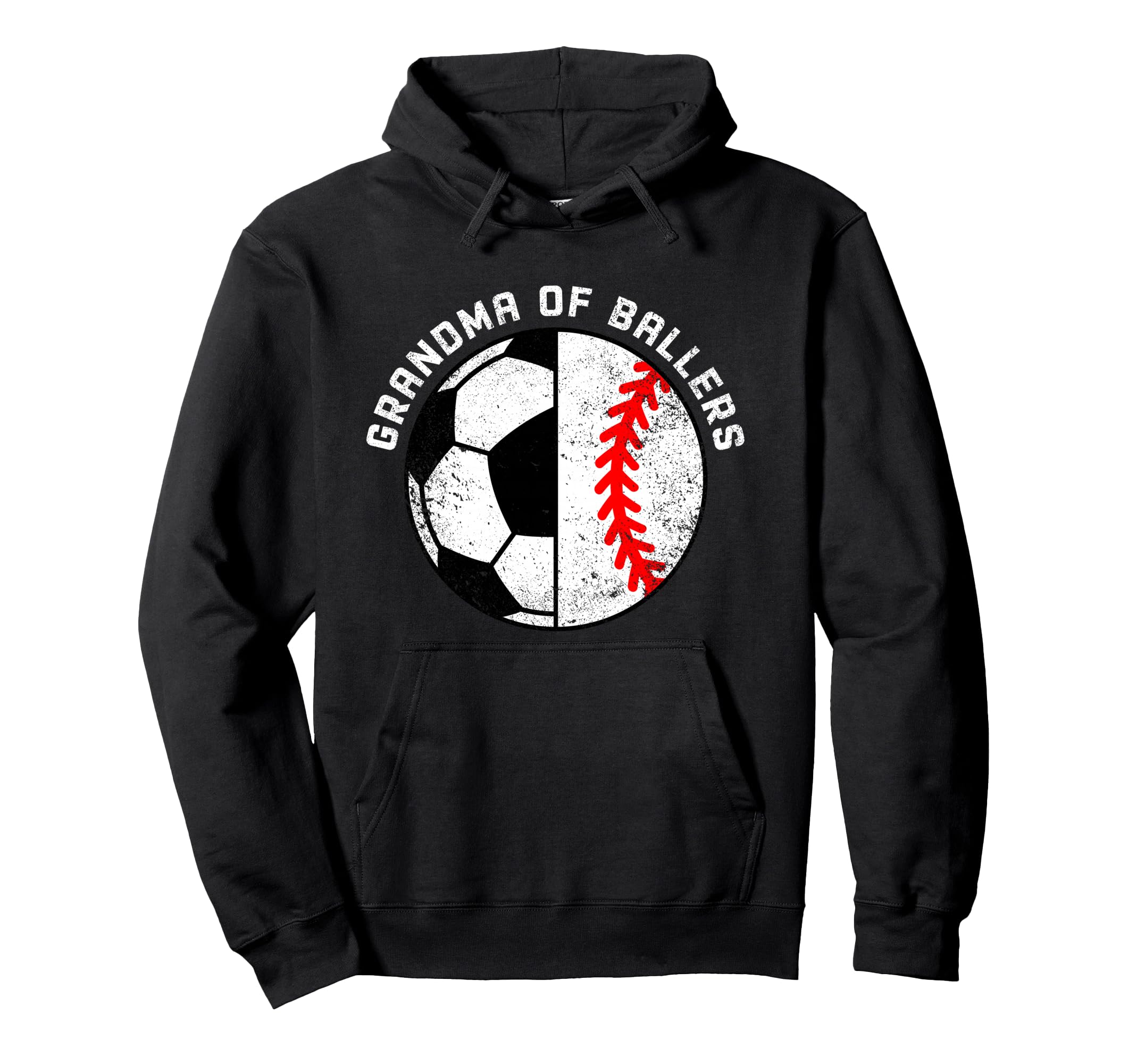 Grandma Ballers Funny Soccer Baseball Hoodie - Custom Art Print for Adults - T-Shirt, Sweatshirt, Hoodie