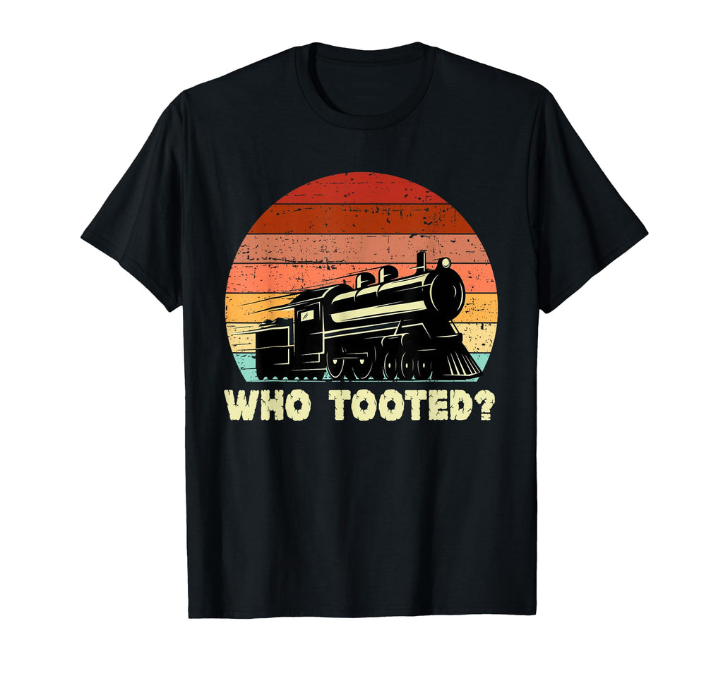 Who Tooted Funny Train Lovers T-Shirt - Minimalist Print Men Women - T-Shirt, Sweatshirt, Hoodie