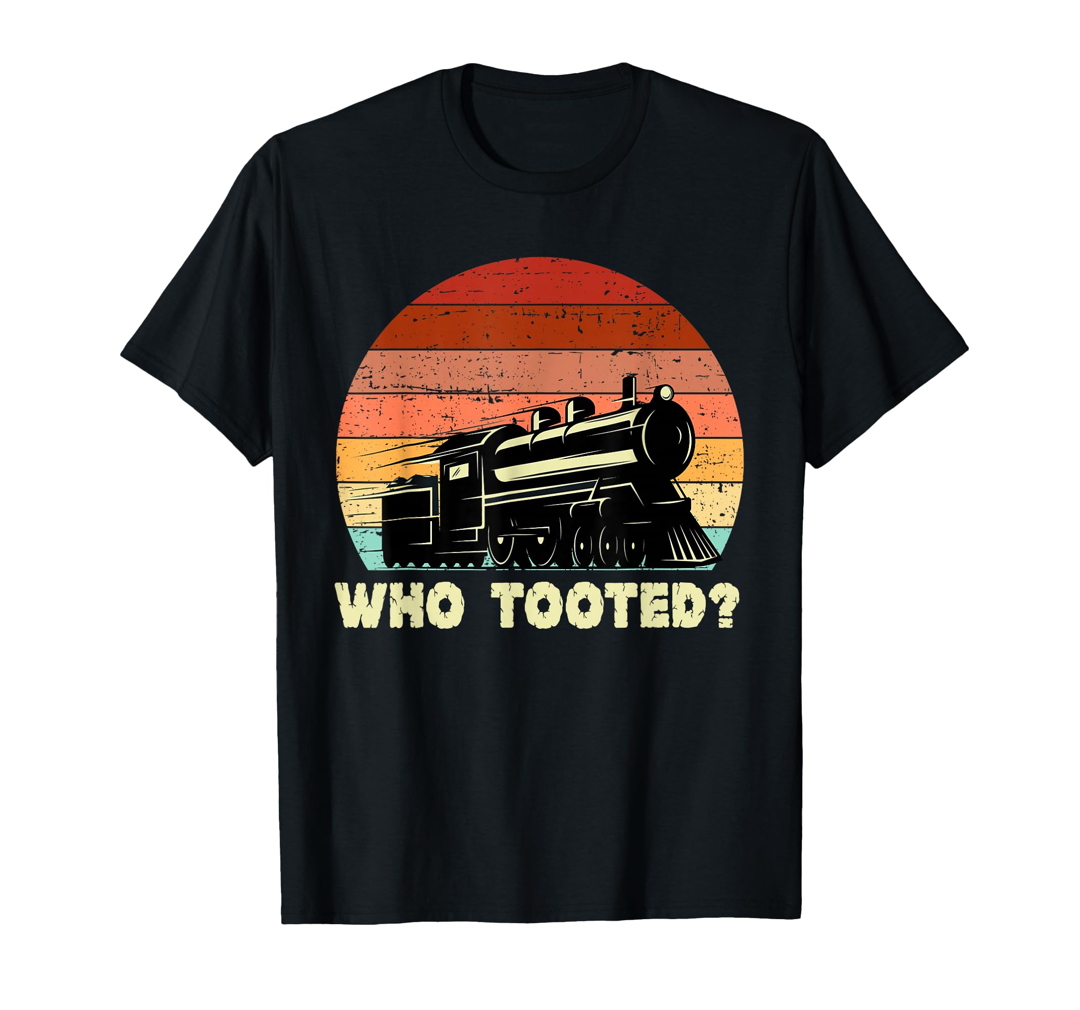 Who Tooted Funny Train Lovers T-Shirt - Minimalist Print Men Women - T-Shirt, Sweatshirt, Hoodie