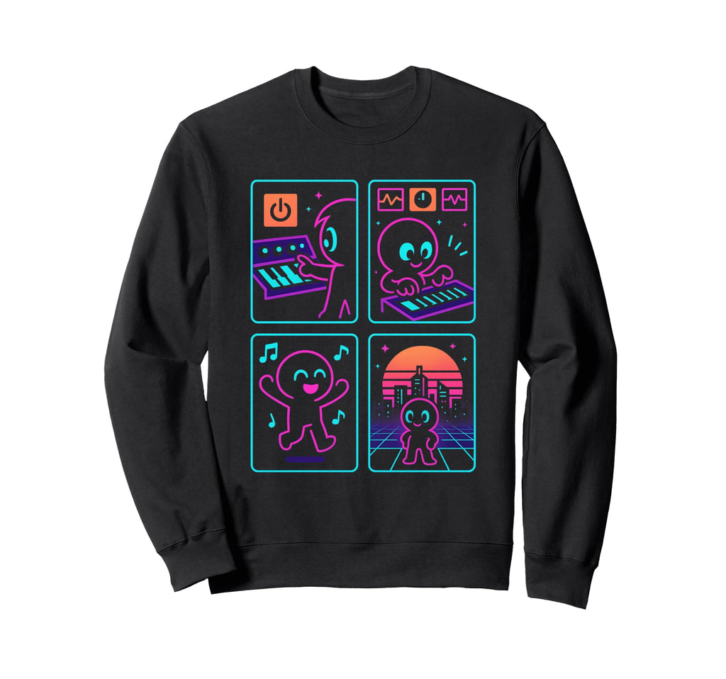 80S Synthwave Sweatshirt - Trendy Graphic Men Women - T-Shirt, Sweatshirt, Hoodie