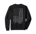 Distressed American Flag Sweatshirt - Trendy Graphic Men Women - T-Shirt, Sweatshirt, Hoodie