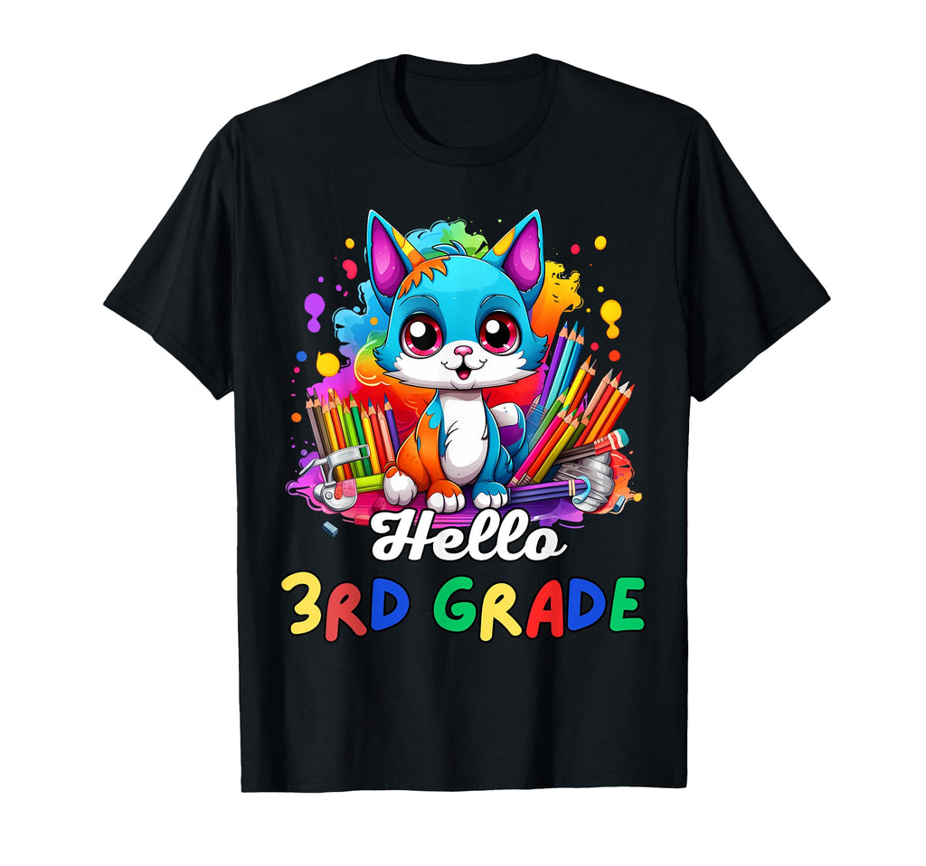 Hello 3Rd Grade Back To School First T-Shirt - Streetwear Style Men Women - T-Shirt, Sweatshirt, Hoodie