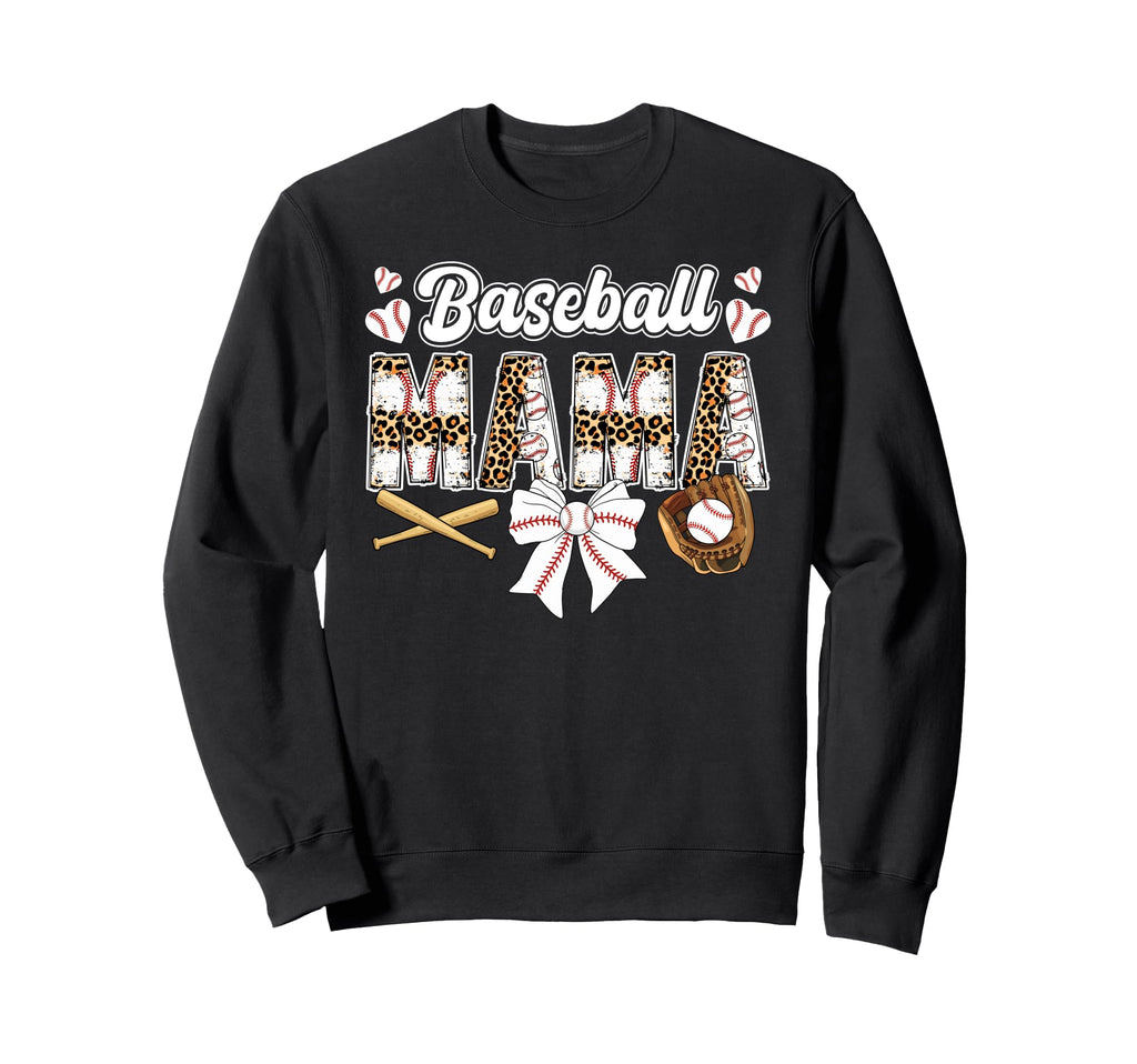 Baseball Mama Coquette Baseball Mom Sweatshirt - Graphic Print Men Women - T-Shirt, Sweatshirt, Hoodie