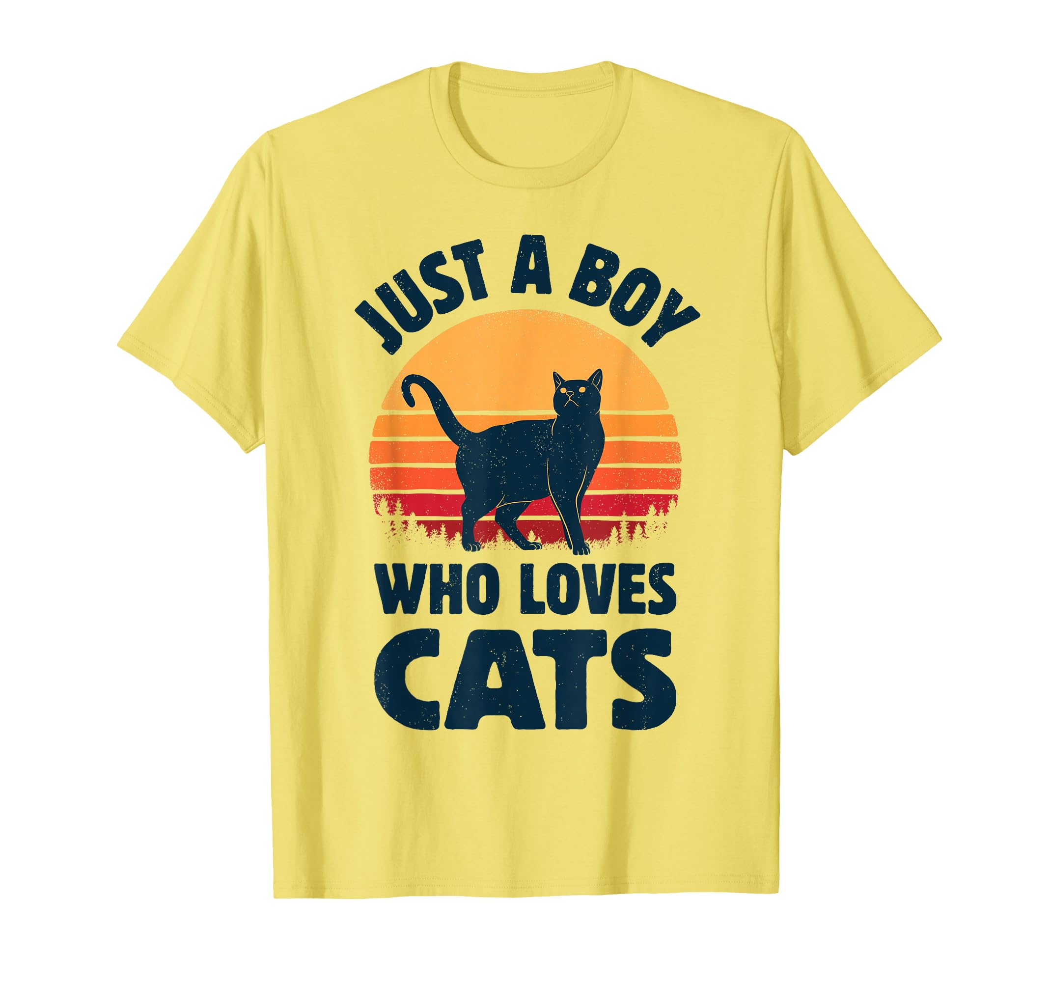 Cat Just Who Loves Cats Sunset T-Shirt - Aesthetic Graphic for Adults - T-Shirt, Sweatshirt, Hoodie