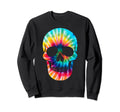 Funny Skull Tie Dye Psychedelic Sweatshirt - Custom Art Print Unisex - T-Shirt, Sweatshirt, Hoodie