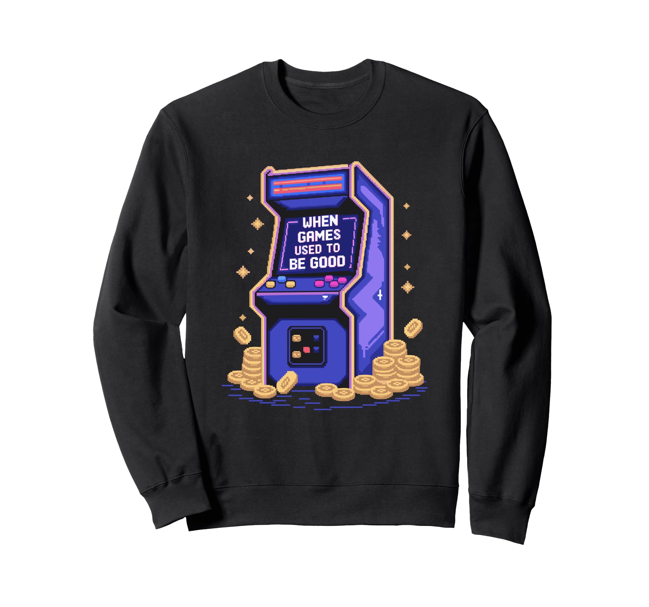 Arcade Machine Joystick Nostalgic Sweatshirt - Fun Novelty Design Unisex - T-Shirt, Sweatshirt, Hoodie