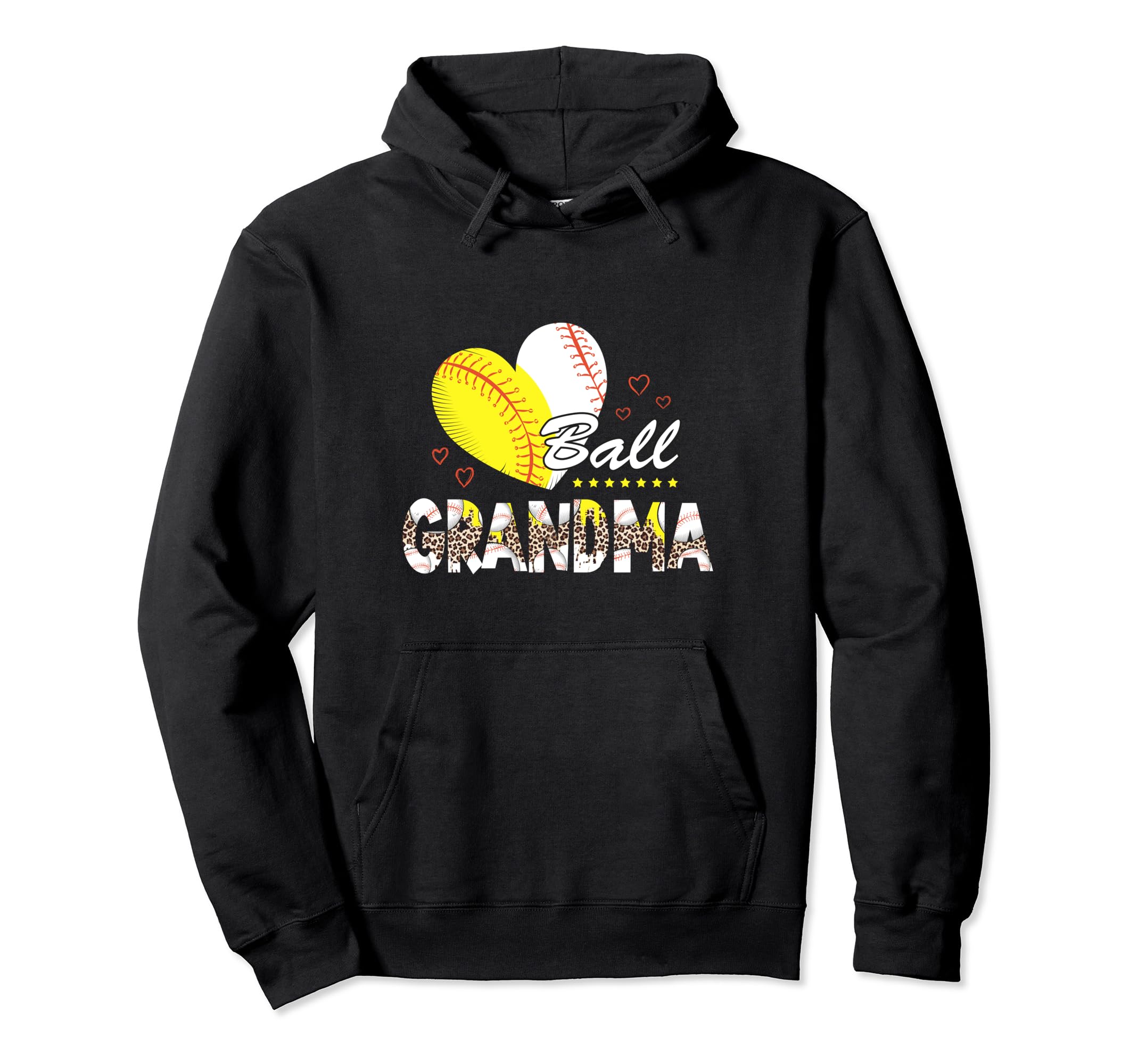 Grandma Both Baseball Softball Hoodie - Casual Everyday Wear Unisex - T-Shirt, Sweatshirt, Hoodie