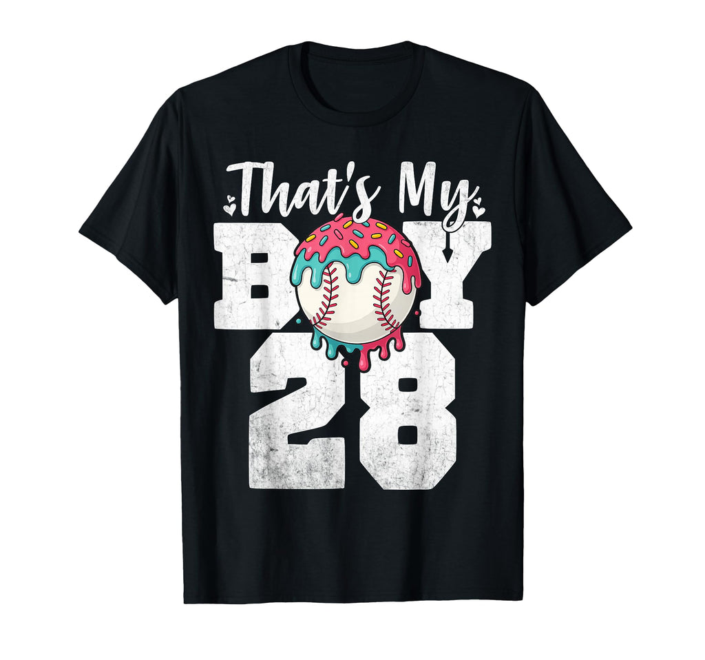 Thats My Baseball 28 Number Mom T-Shirt - Casual Everyday Wear Men Women - T-Shirt, Sweatshirt, Hoodie