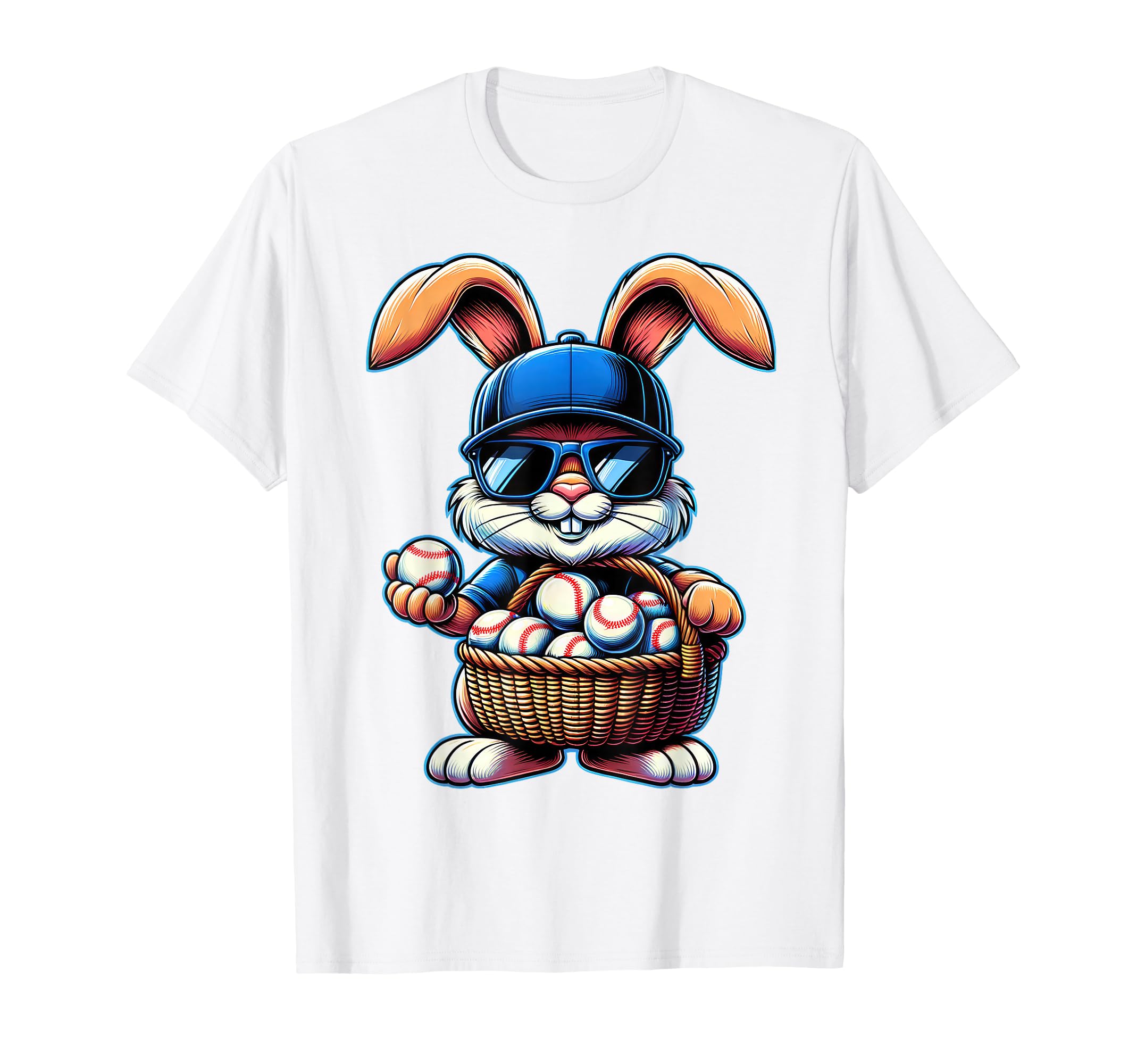 Happy Easter Baseball Easter Bunny T-Shirt - Aesthetic Graphic for Adults - T-Shirt, Sweatshirt, Hoodie