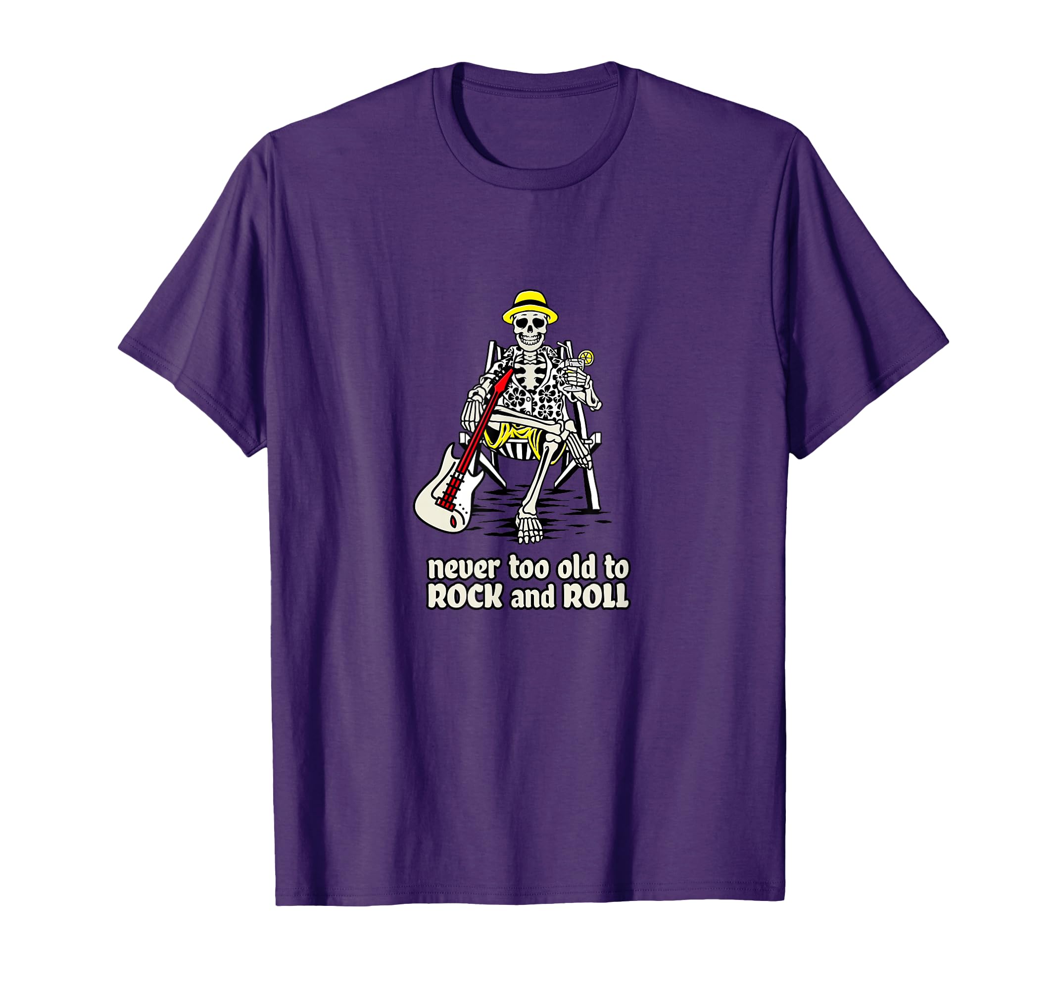 Never Too Old To Rock And Roll Rock And T-Shirt - Custom Art Print Unisex - T-Shirt, Sweatshirt, Hoodie