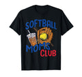 Softball Moms Club Mom Game Day T-Shirt - Custom Art Print for Adults - T-Shirt, Sweatshirt, Hoodie
