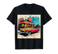 Car Diner Scene Illustration T-Shirt - Unique Graphic Unisex - T-Shirt, Sweatshirt, Hoodie