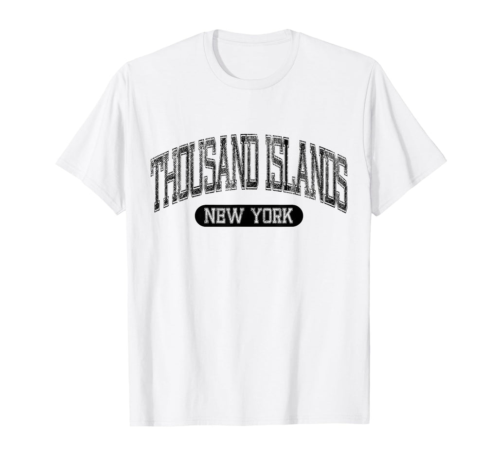 Thousand Islands New York Sports Letters T-Shirt - Graphic Print for Adults - T-Shirt, Sweatshirt, Hoodie