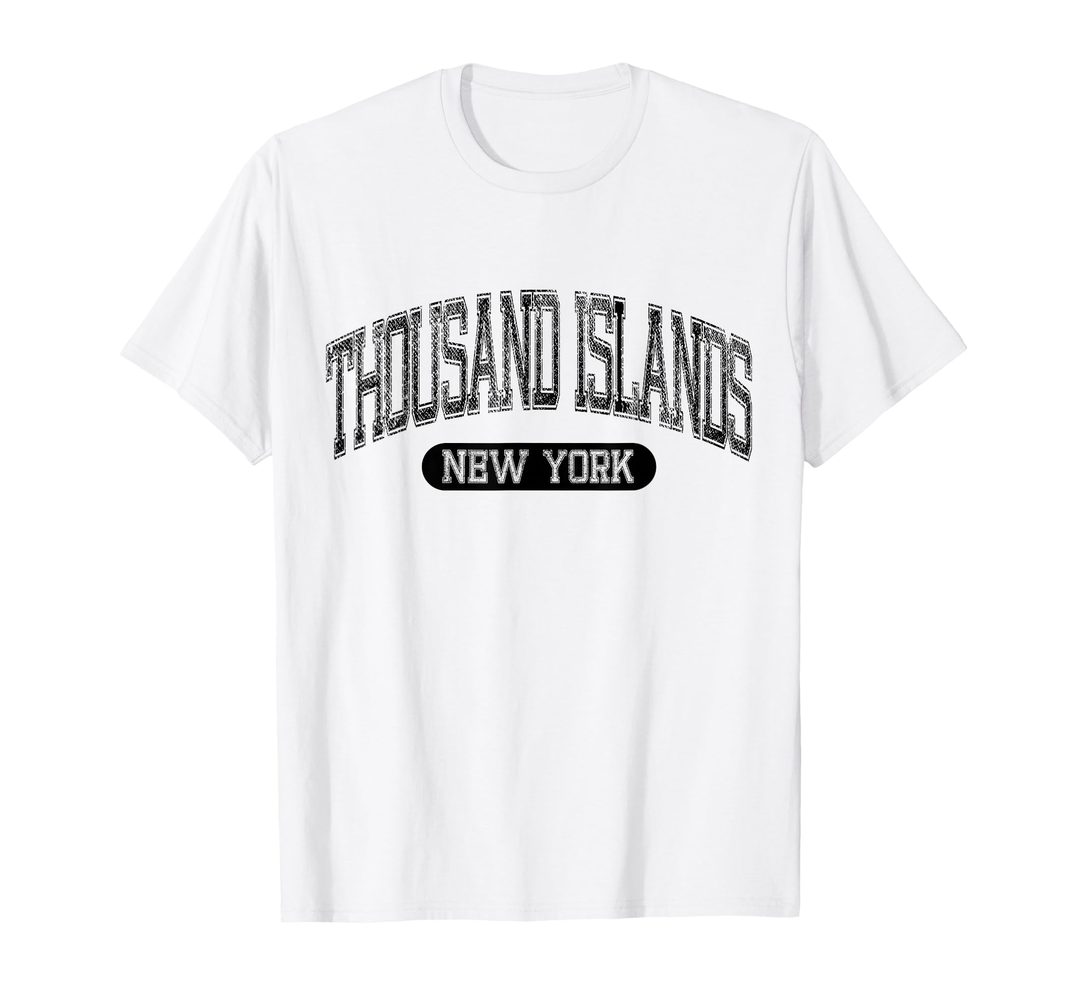 Thousand Islands New York Sports Letters T-Shirt - Graphic Print for Adults - T-Shirt, Sweatshirt, Hoodie