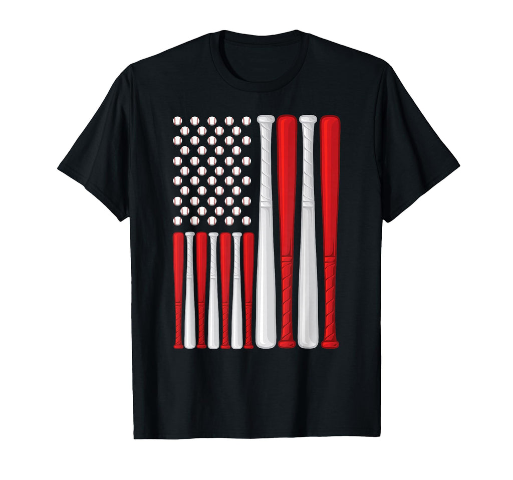 Usa Flag American Baseball Flag Baseball T-Shirt - Custom Art Print Unisex - T-Shirt, Sweatshirt, Hoodie