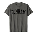 Bonham Tx Distressed Black Varsity T-Shirt - Streetwear Style Men Women - T-Shirt, Sweatshirt, Hoodie