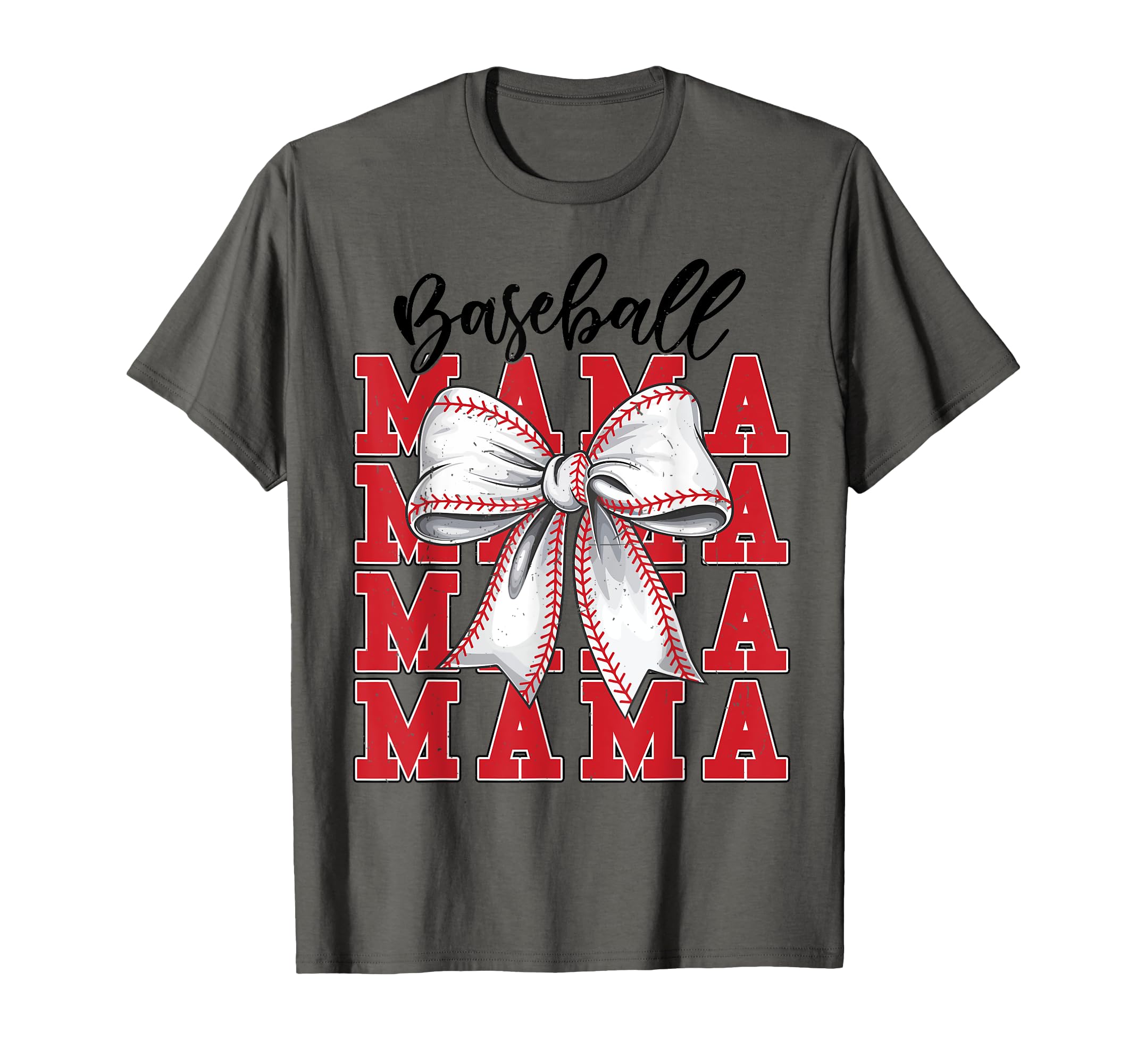 Baseball Mama Coquette Bow Game T-Shirt - Casual Everyday Wear Men Women - T-Shirt, Sweatshirt, Hoodie
