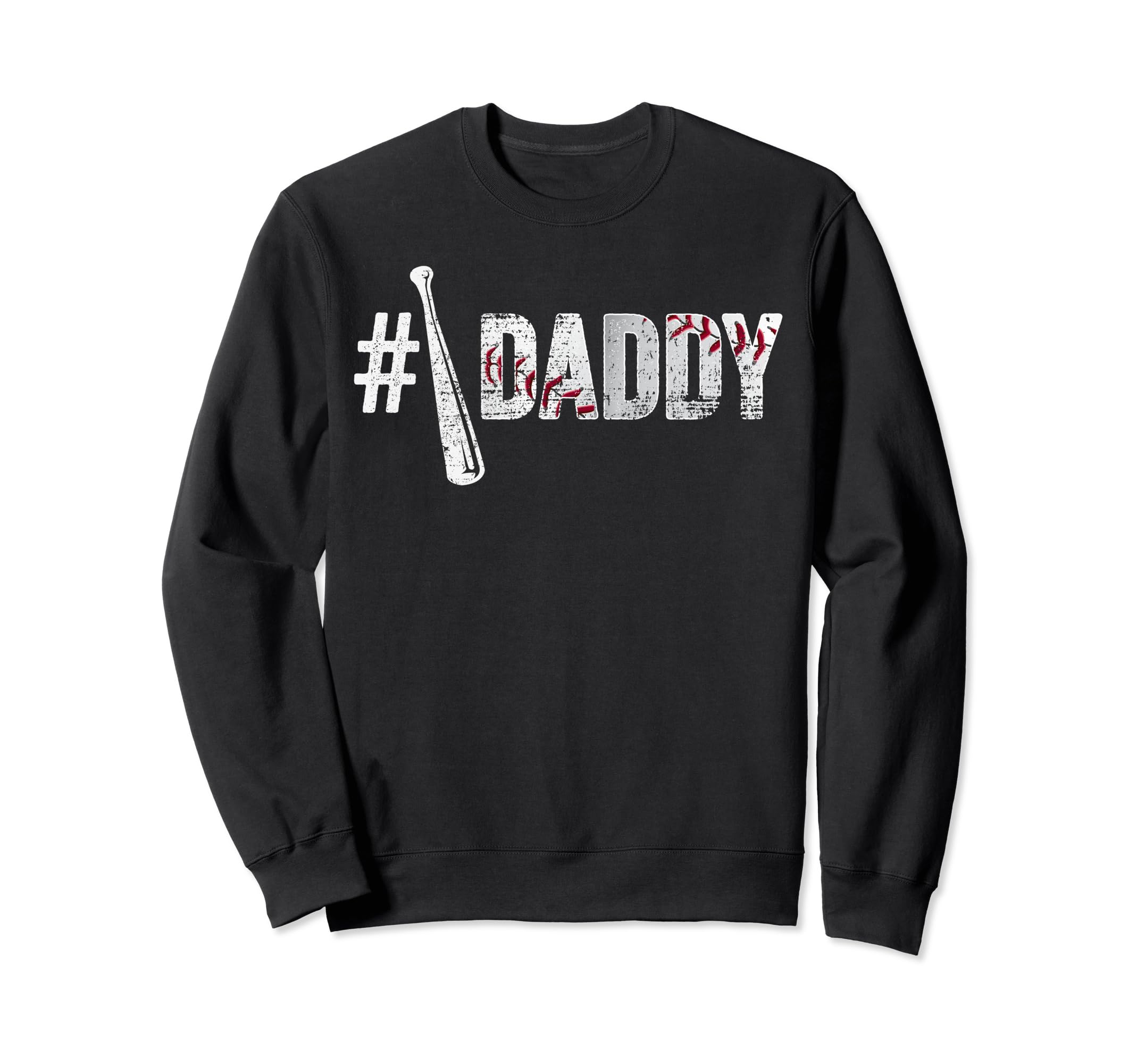 Number One Baseball Daddy Fathers Sweatshirt - Minimalist Print Men Women - T-Shirt, Sweatshirt, Hoodie
