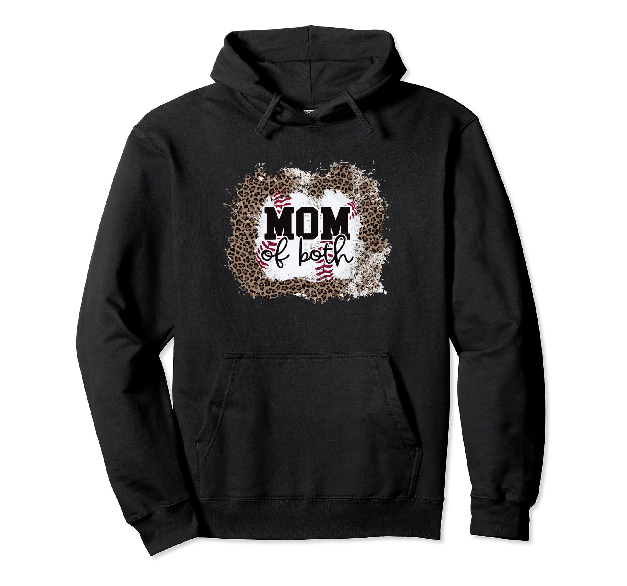 Mom Both Softball Baseball Mama Moms Hoodie - Unique Graphic Men Women - T-Shirt, Sweatshirt, Hoodie
