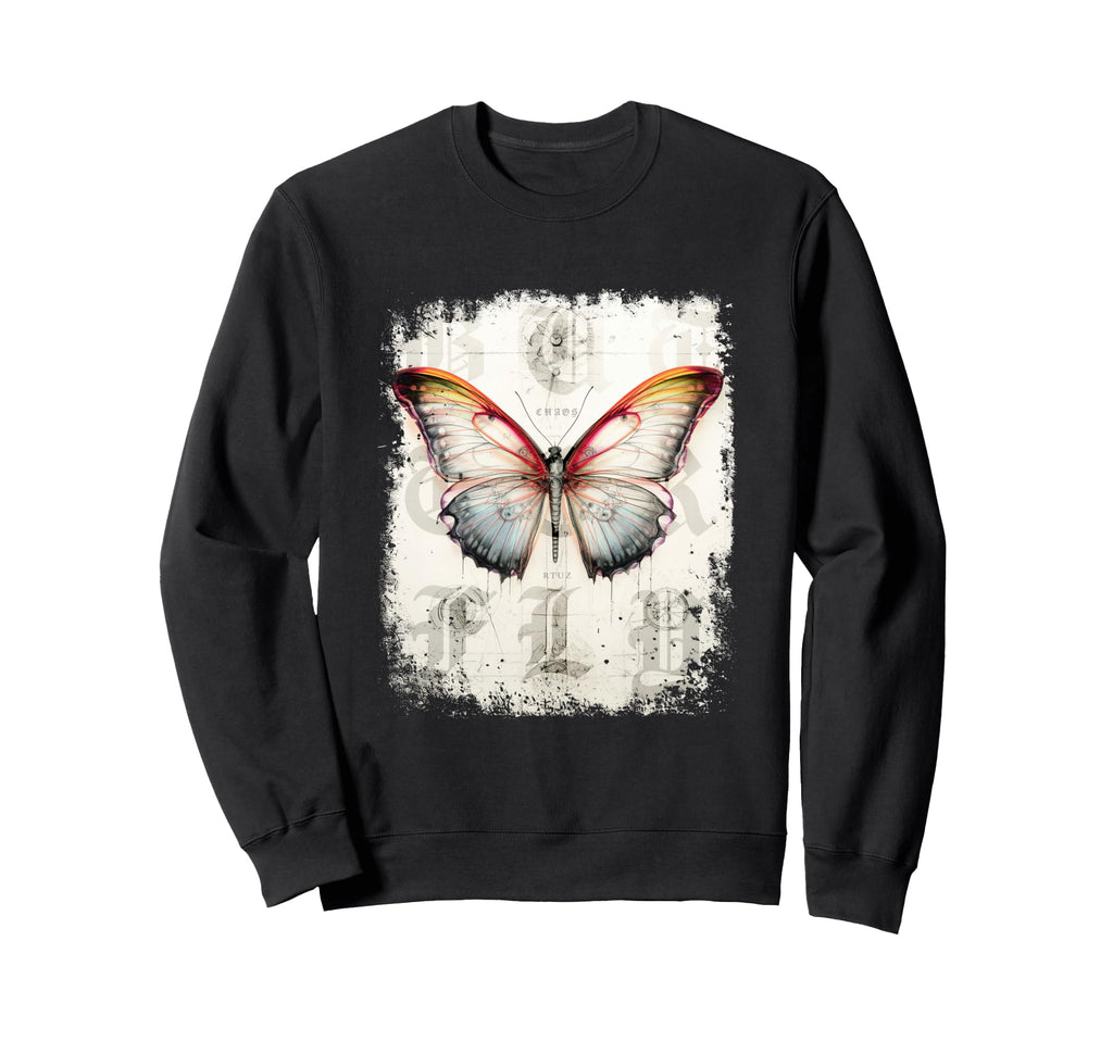 Y2K Streetwear Butterfly Sweatshirt - Novelty Apparel for Adults - T-Shirt, Sweatshirt, Hoodie