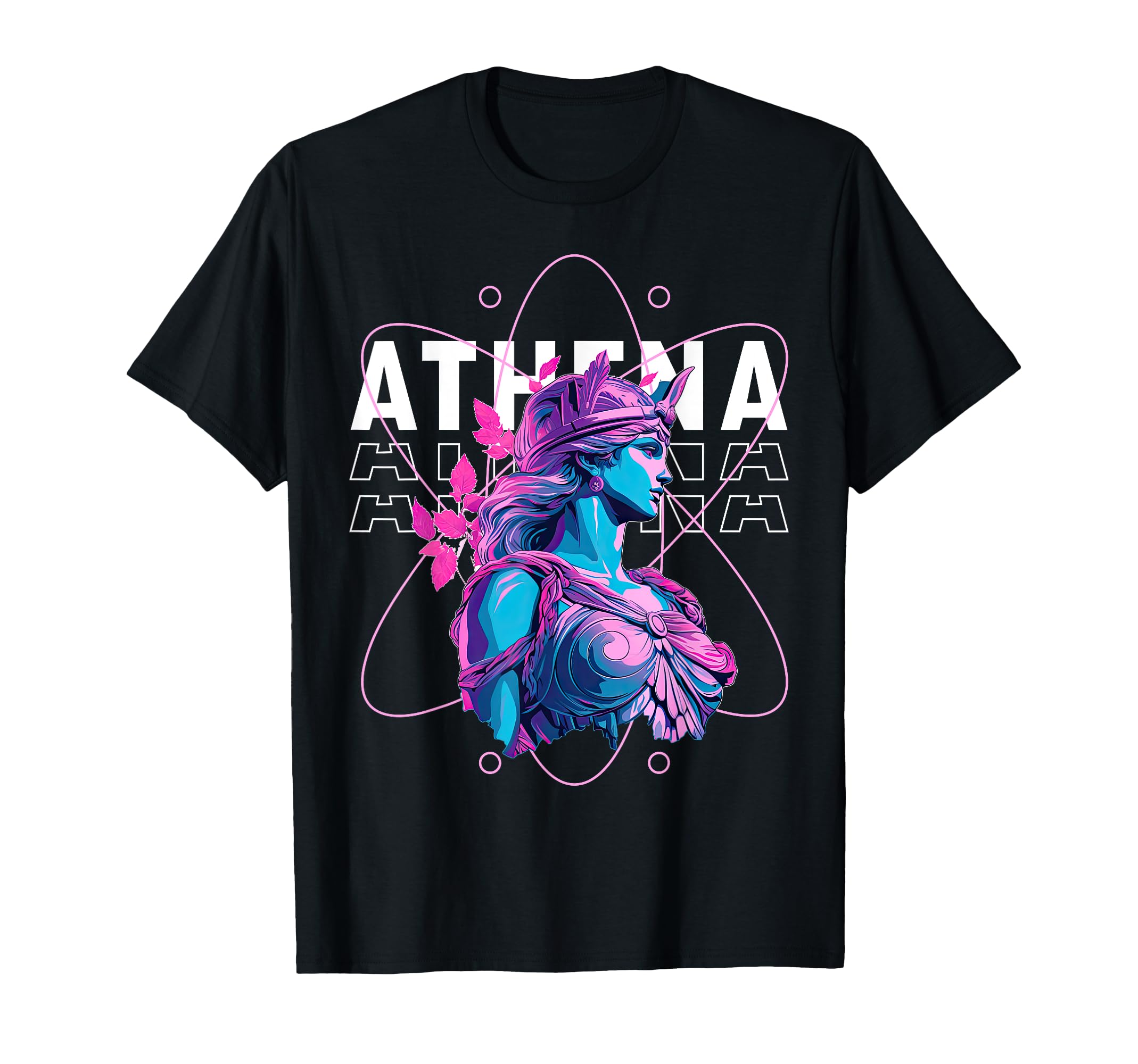 Greek Mythology Athena Statue Vaporwave T-Shirt - Minimalist Print Unisex - T-Shirt, Sweatshirt, Hoodie