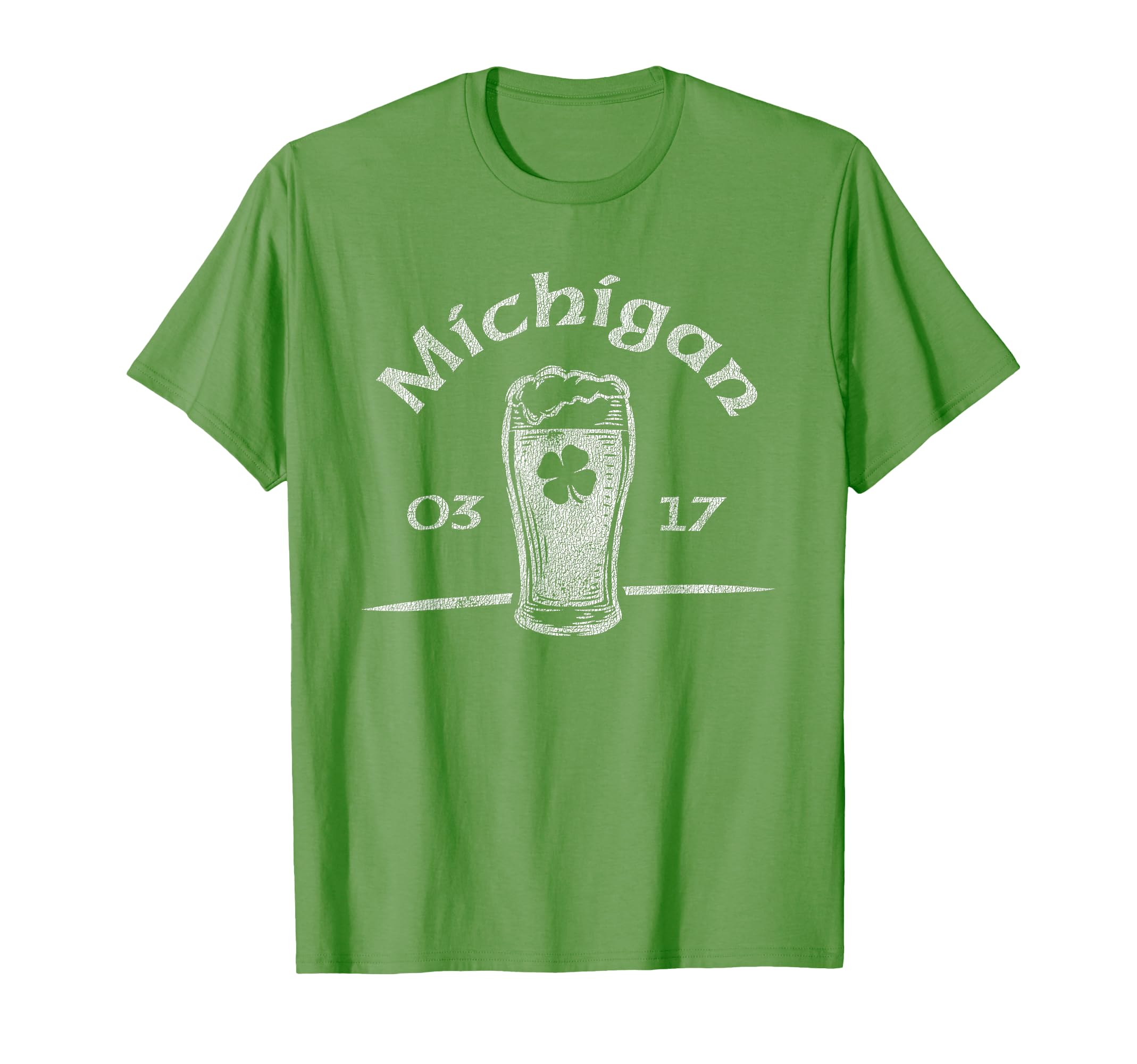 Michigan St Patricks Day Distressed T-Shirt - Streetwear Style Unisex - T-Shirt, Sweatshirt, Hoodie