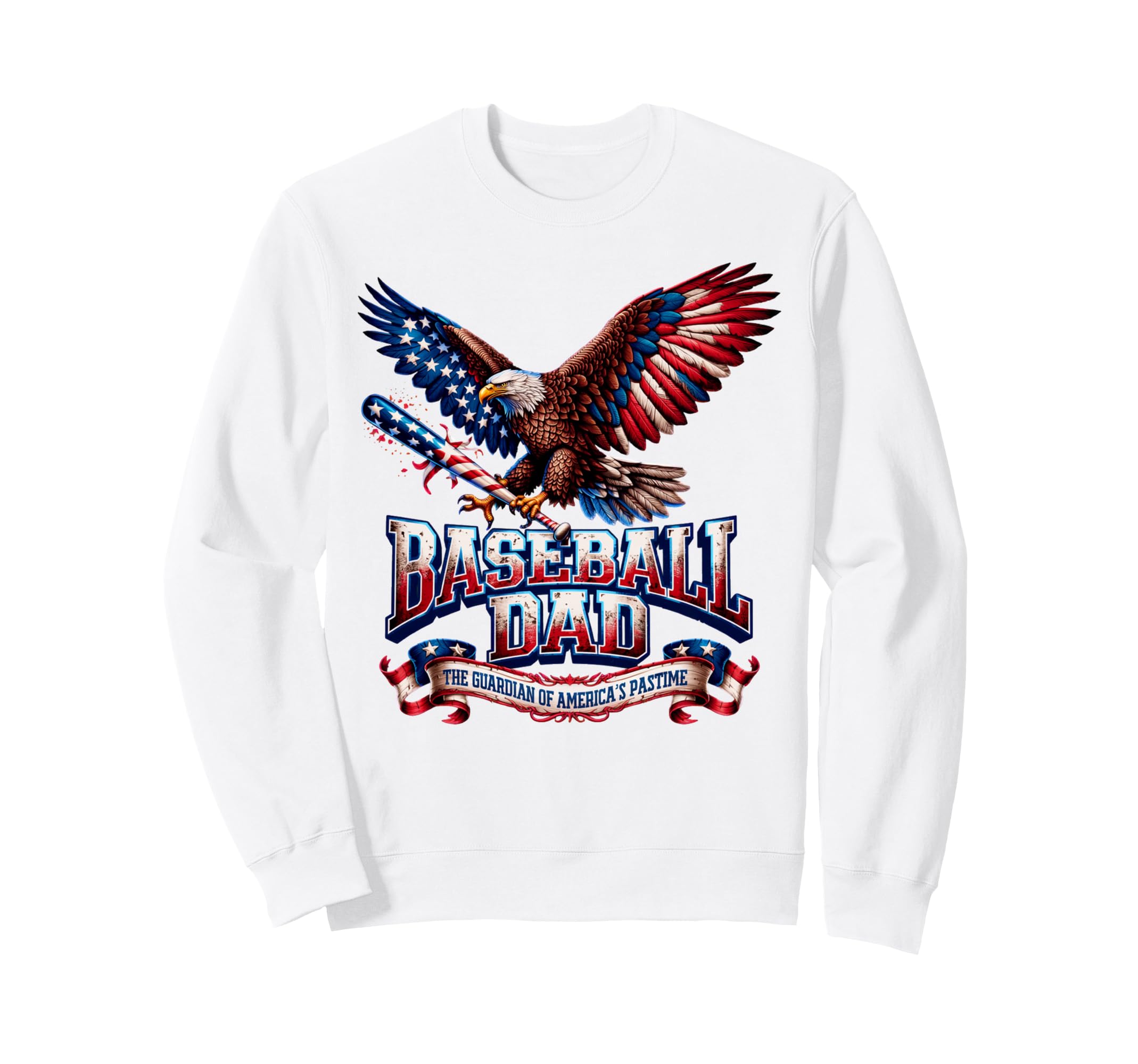 American Dad Proud Baseball Patriotic Sweatshirt - Novelty Apparel Unisex - T-Shirt, Sweatshirt, Hoodie