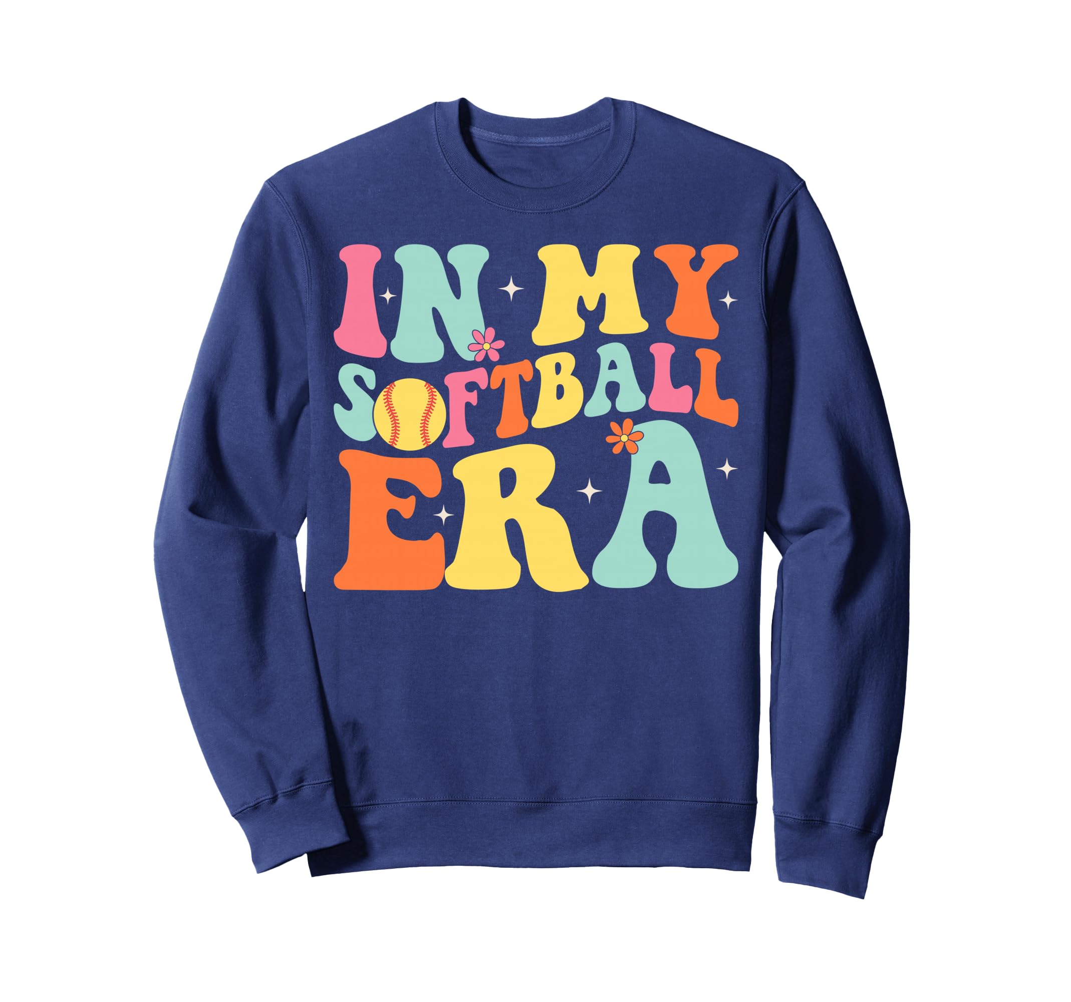 My Softball Era Groovy Softball Sweatshirt - Trendy Graphic for Adults - T-Shirt, Sweatshirt, Hoodie