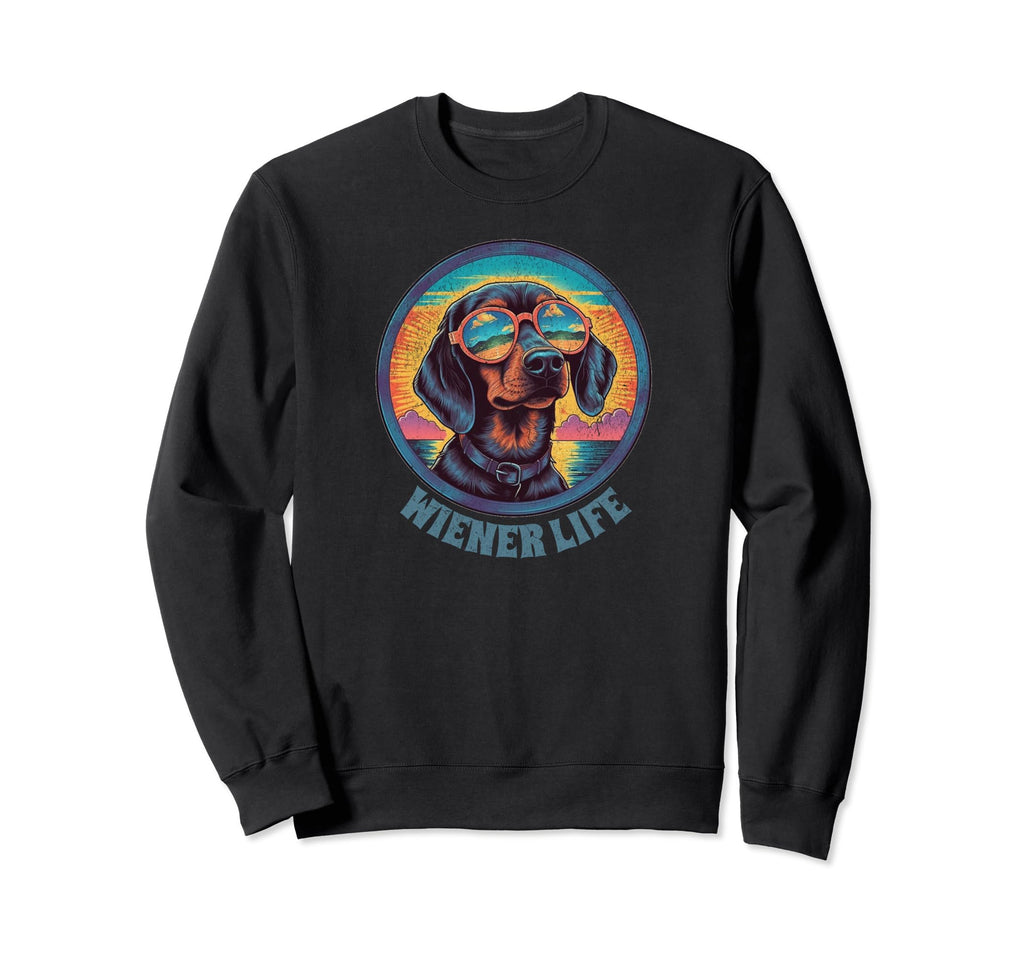Funny Wiener Life Sunglasses Sweatshirt - Aesthetic Graphic Unisex - T-Shirt, Sweatshirt, Hoodie