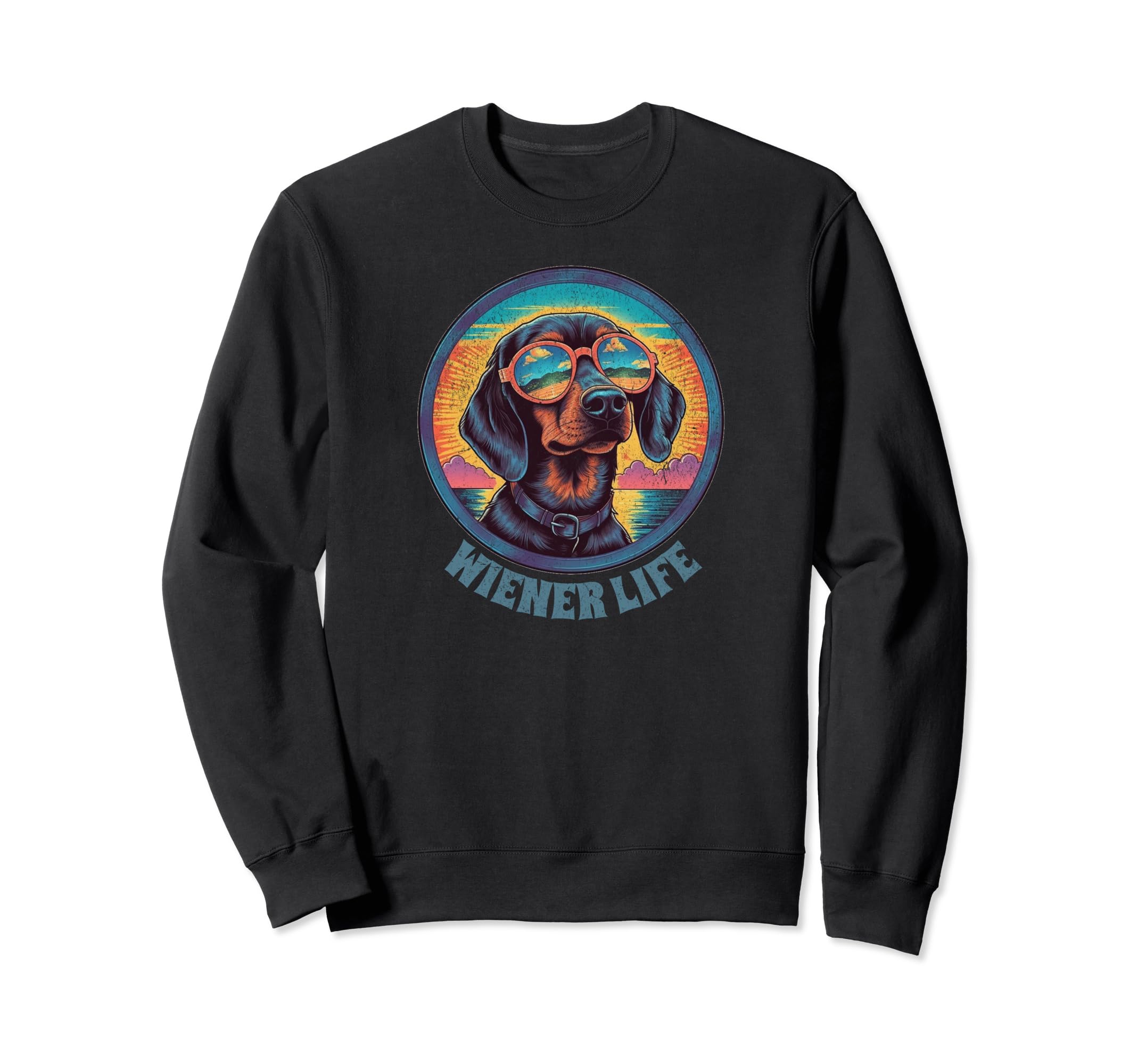 Funny Wiener Life Sunglasses Sweatshirt - Aesthetic Graphic Unisex - T-Shirt, Sweatshirt, Hoodie