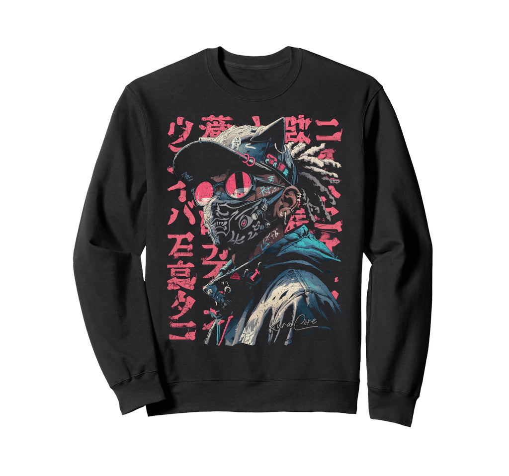 Japanese Streetwear Afro Sweatshirt - Custom Art Print for Adults - T-Shirt, Sweatshirt, Hoodie