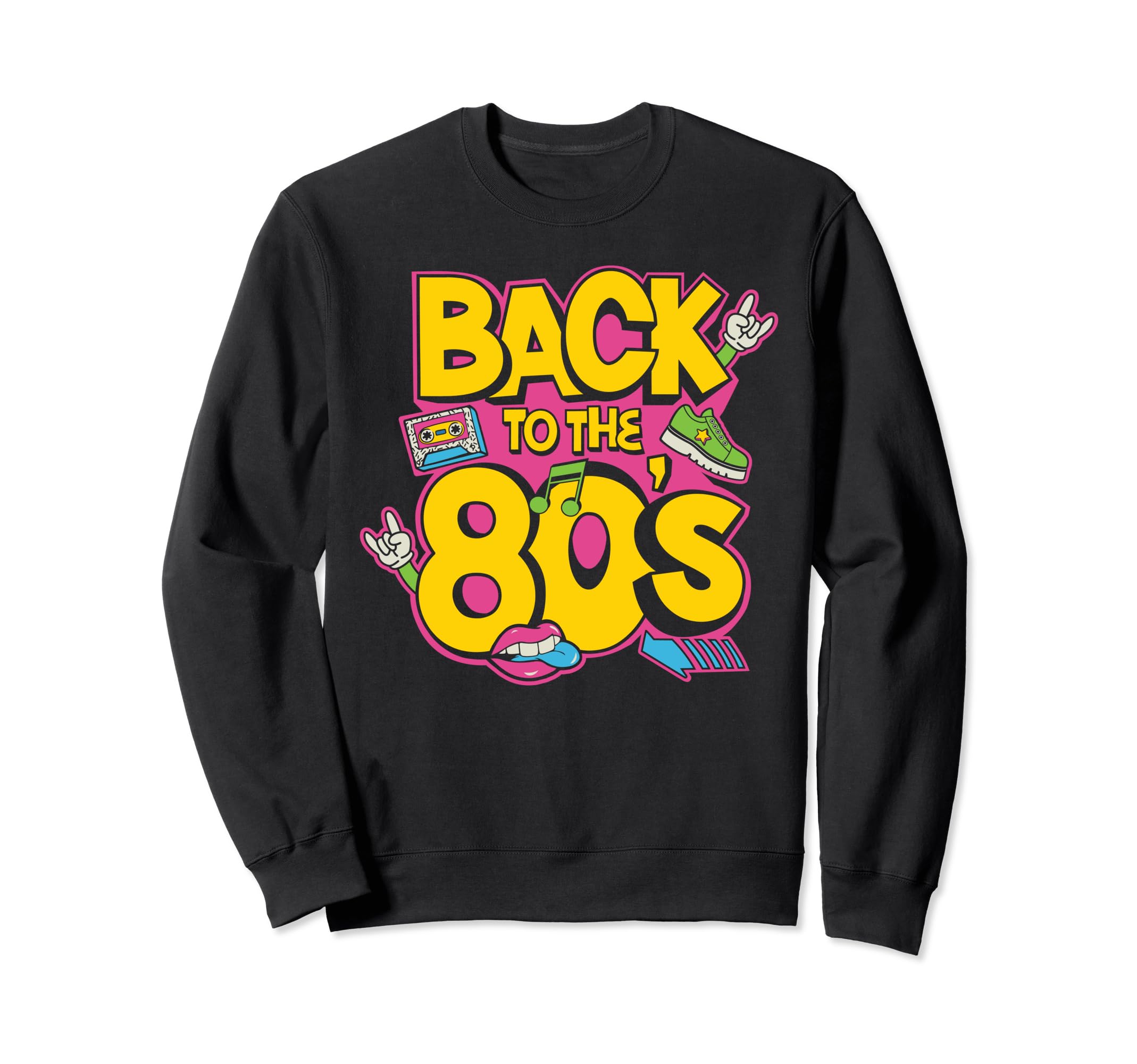 Back To 80S Music Cassette Tape Sweatshirt - Unique Graphic Men Women - T-Shirt, Sweatshirt, Hoodie