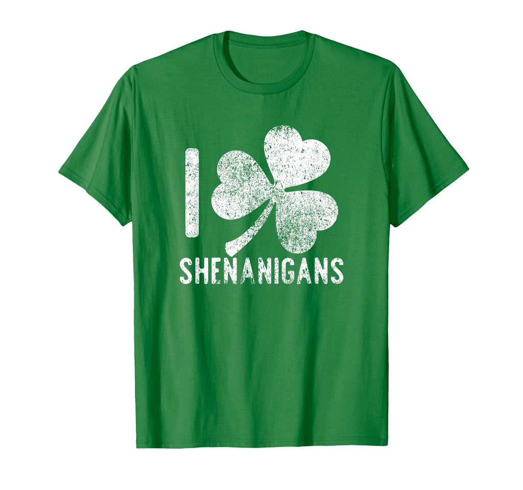 Funny I Love Shenanigans Distressed T-Shirt - Trendy Graphic Men Women - T-Shirt, Sweatshirt, Hoodie