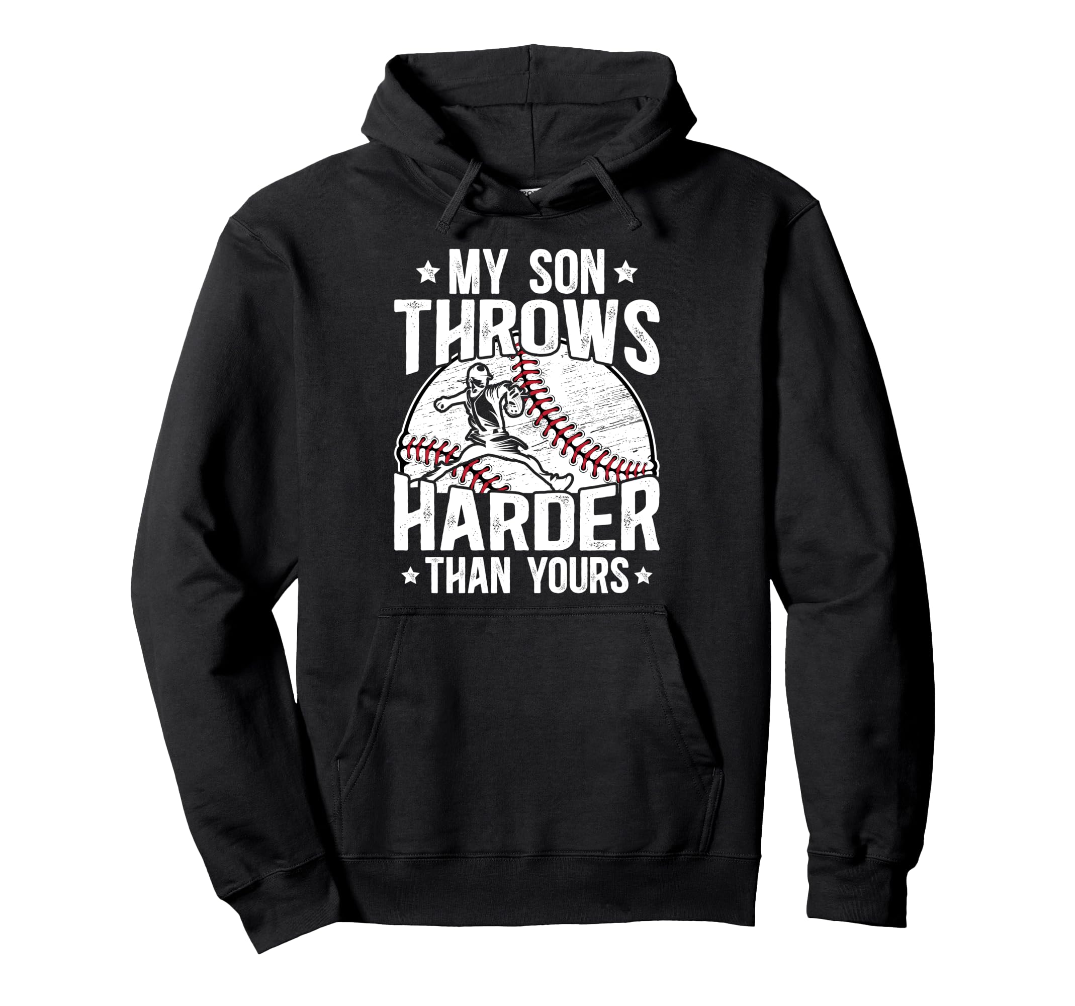 Proud Baseball Pitcher Dad Baseball Pitcher Hoodie - Graphic Print Unisex - T-Shirt, Sweatshirt, Hoodie