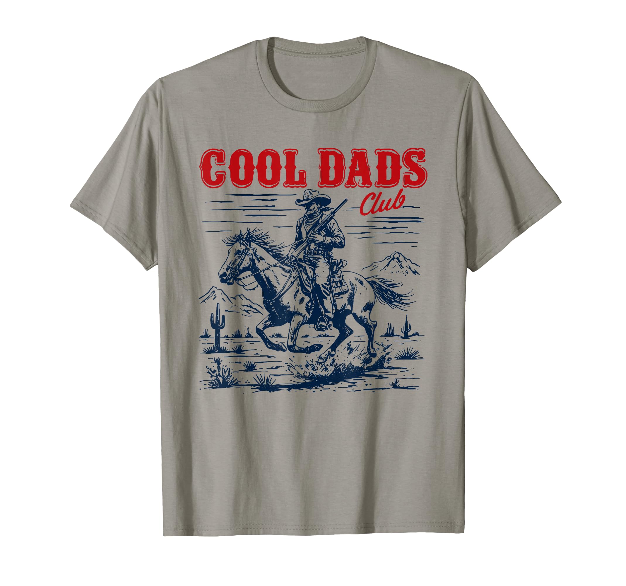 Dads Club Dad Western Cowboy Funny Dad T-Shirt - Custom Art Print Men Women - T-Shirt, Sweatshirt, Hoodie