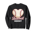 Heart Baseball Mommy Mothers Day Sweatshirt - Aesthetic Graphic Men Women - T-Shirt, Sweatshirt, Hoodie