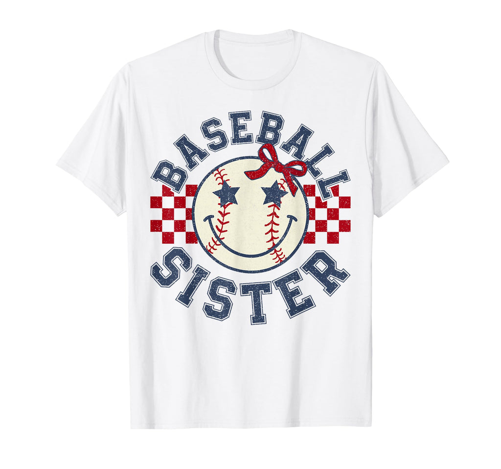 Baseball Sister Coquette Bow Sport T-Shirt - Minimalist Print for Adults - T-Shirt, Sweatshirt, Hoodie