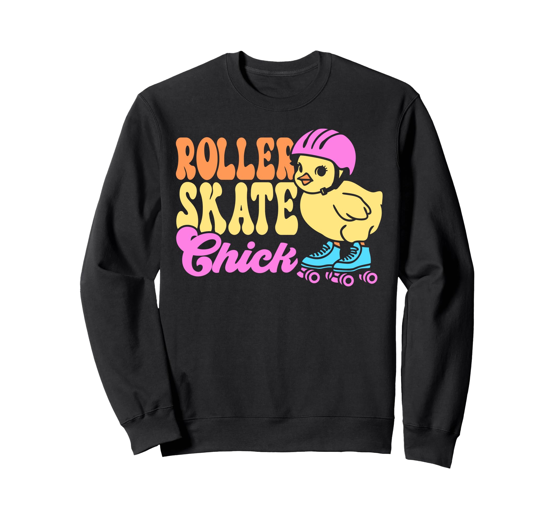 Roller Skating Skate 1970S Chicken Sweatshirt - Fun Novelty Design Unisex - T-Shirt, Sweatshirt, Hoodie