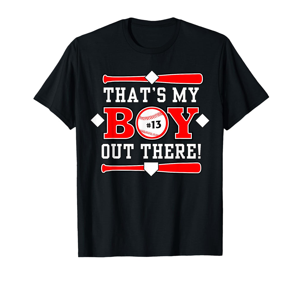 13 Thats My Out There Baseball Mom T-Shirt - Novelty Apparel for Adults - T-Shirt, Sweatshirt, Hoodie