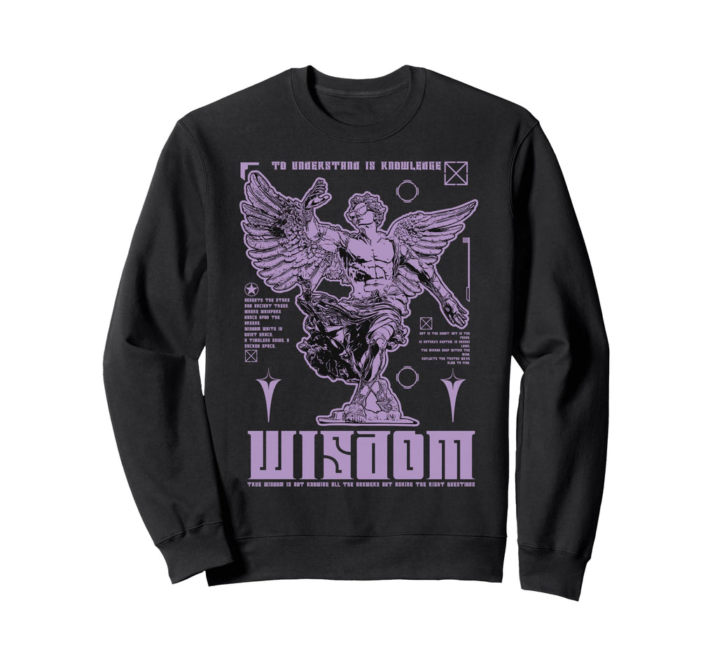 Y2K Wisdom Bold Urban Graffiti Sweatshirt - Custom Art Print Unisex - T-Shirt, Sweatshirt, Hoodie