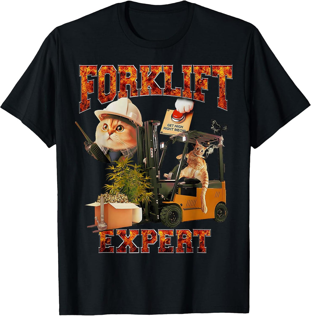 Funny USA Skeleton Driver gift ideas Forklift cat - Adult & Kids T-Shirts, Sweatshirts & Hoodies apparel design preview 1