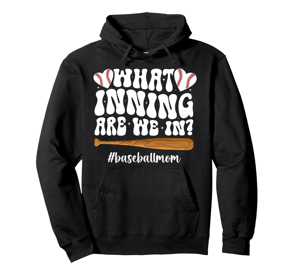Baseball Mom Baseball Player Mom Groovy Hoodie - Custom Art Print Unisex - T-Shirt, Sweatshirt, Hoodie
