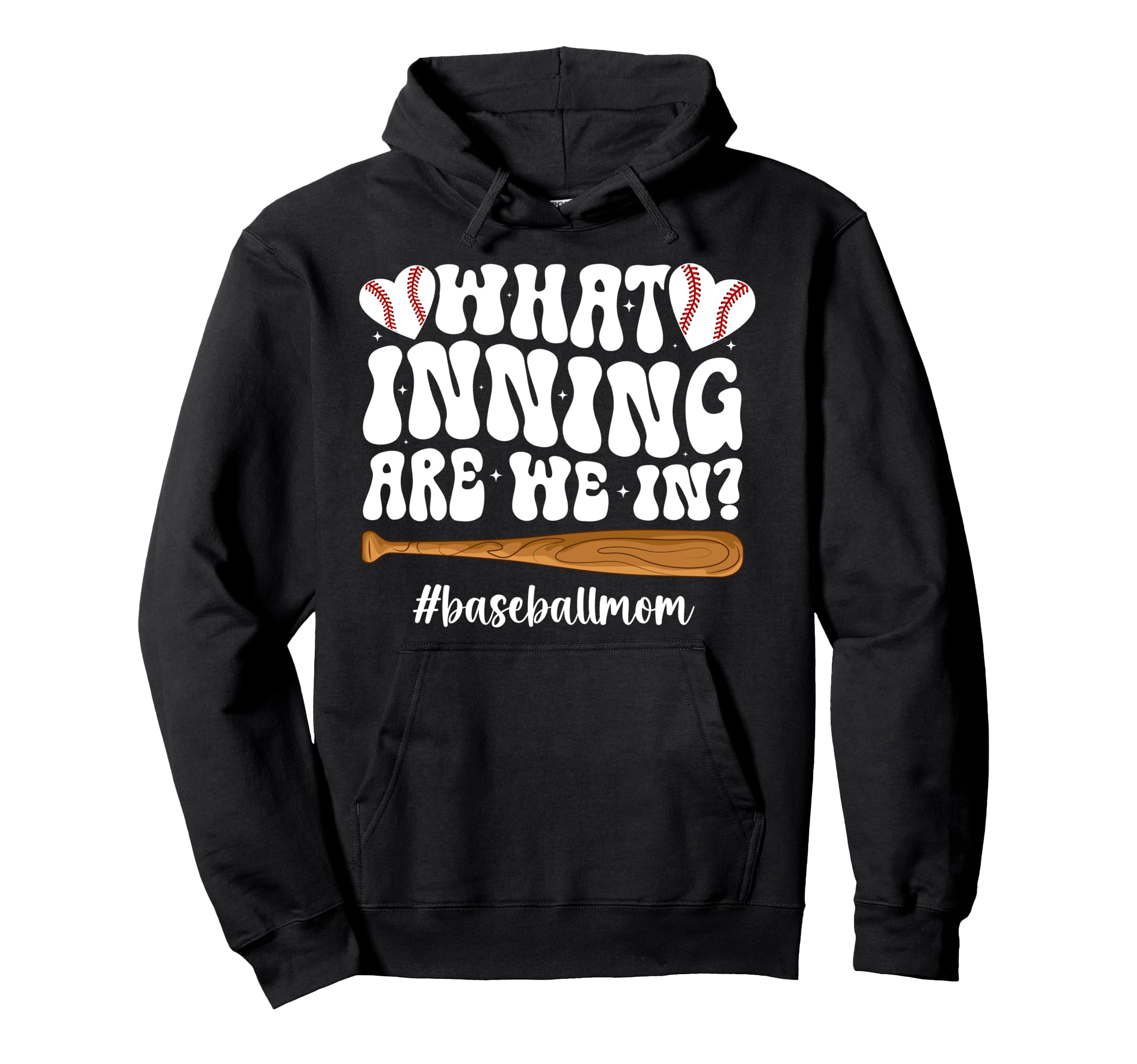 Baseball Mom Baseball Player Mom Groovy Hoodie - Custom Art Print Unisex - T-Shirt, Sweatshirt, Hoodie