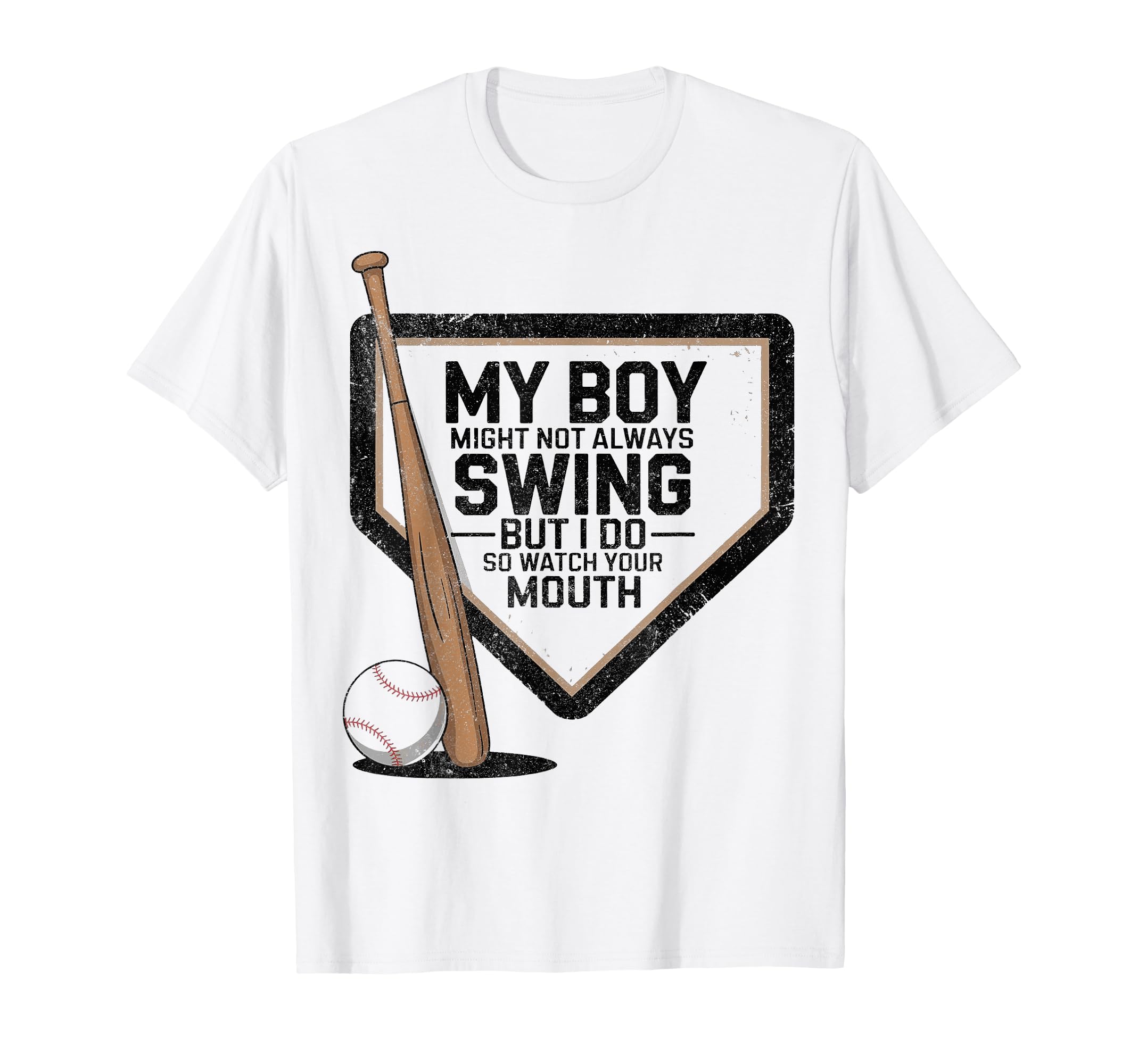 My Might Not Always Swing Baseball T-Shirt - Custom Art Print for Adults - T-Shirt, Sweatshirt, Hoodie