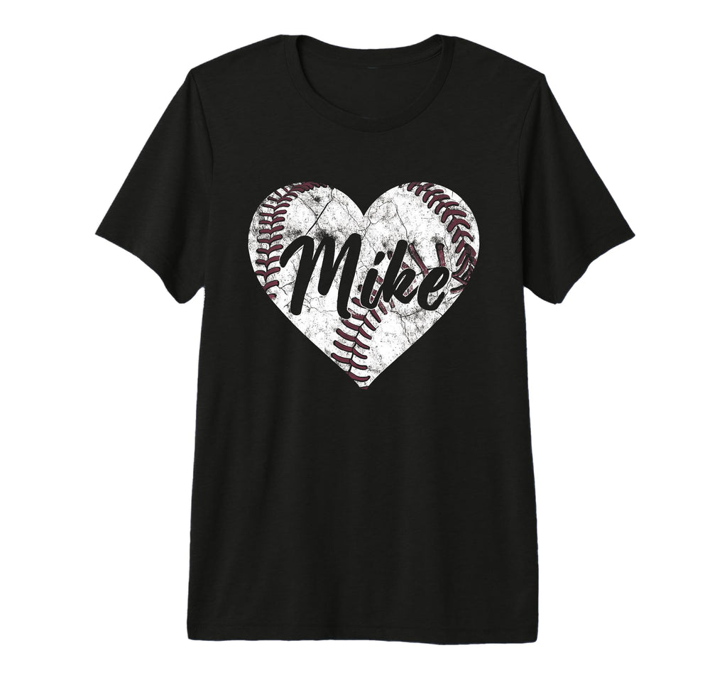 Mike Baseball Personalized Name Mom T-Shirt - Custom Art Print Men Women - T-Shirt, Sweatshirt, Hoodie